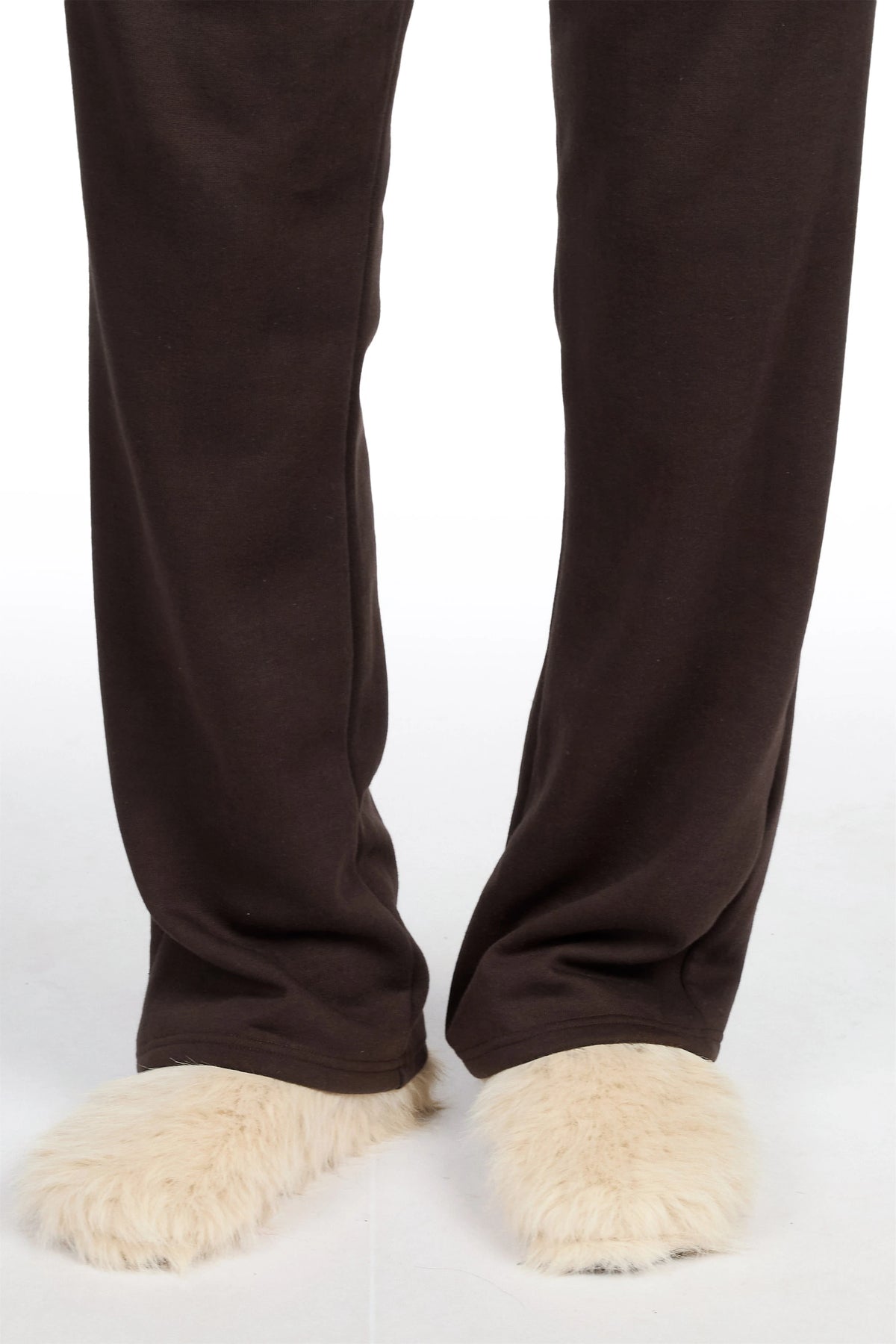 Mens Lanuga Cream Fur Mule