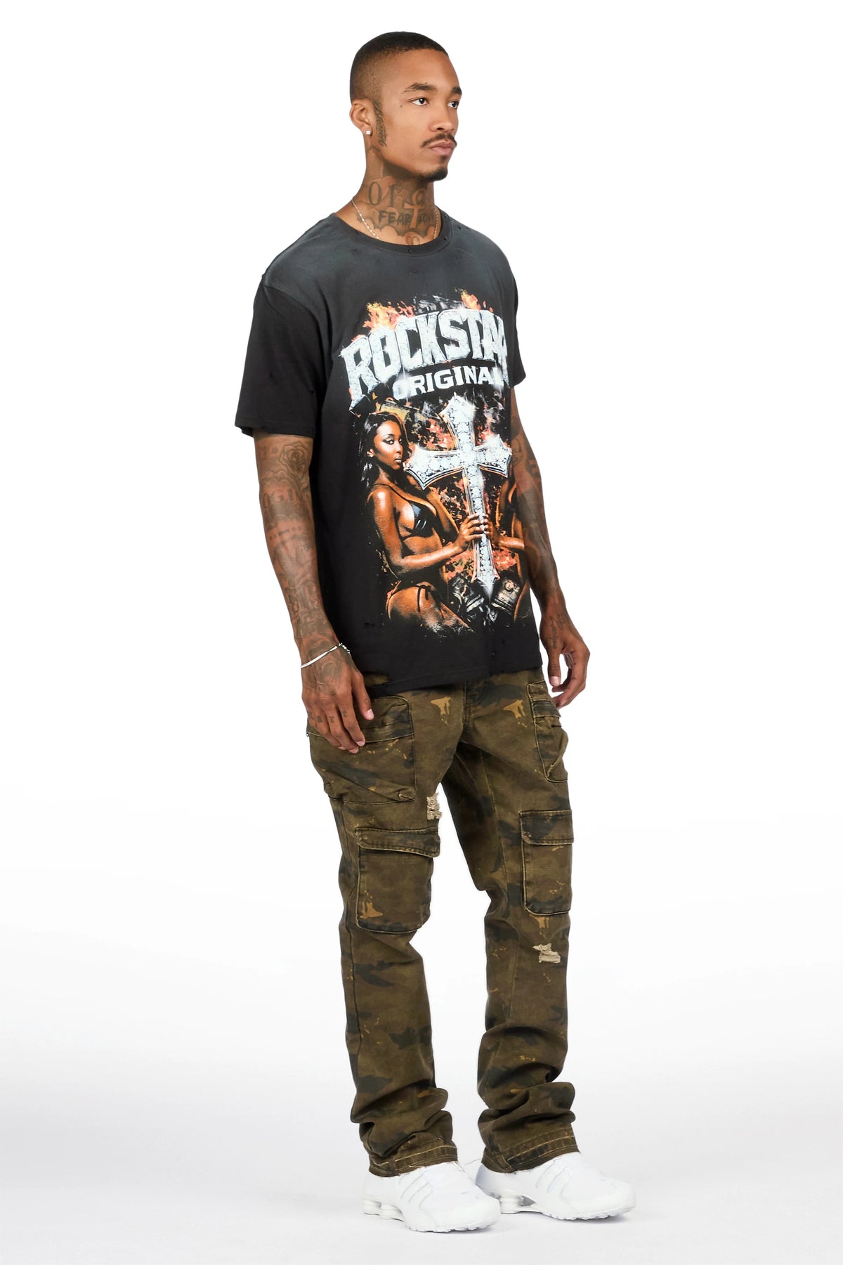 Savion Camo Stacked Jean