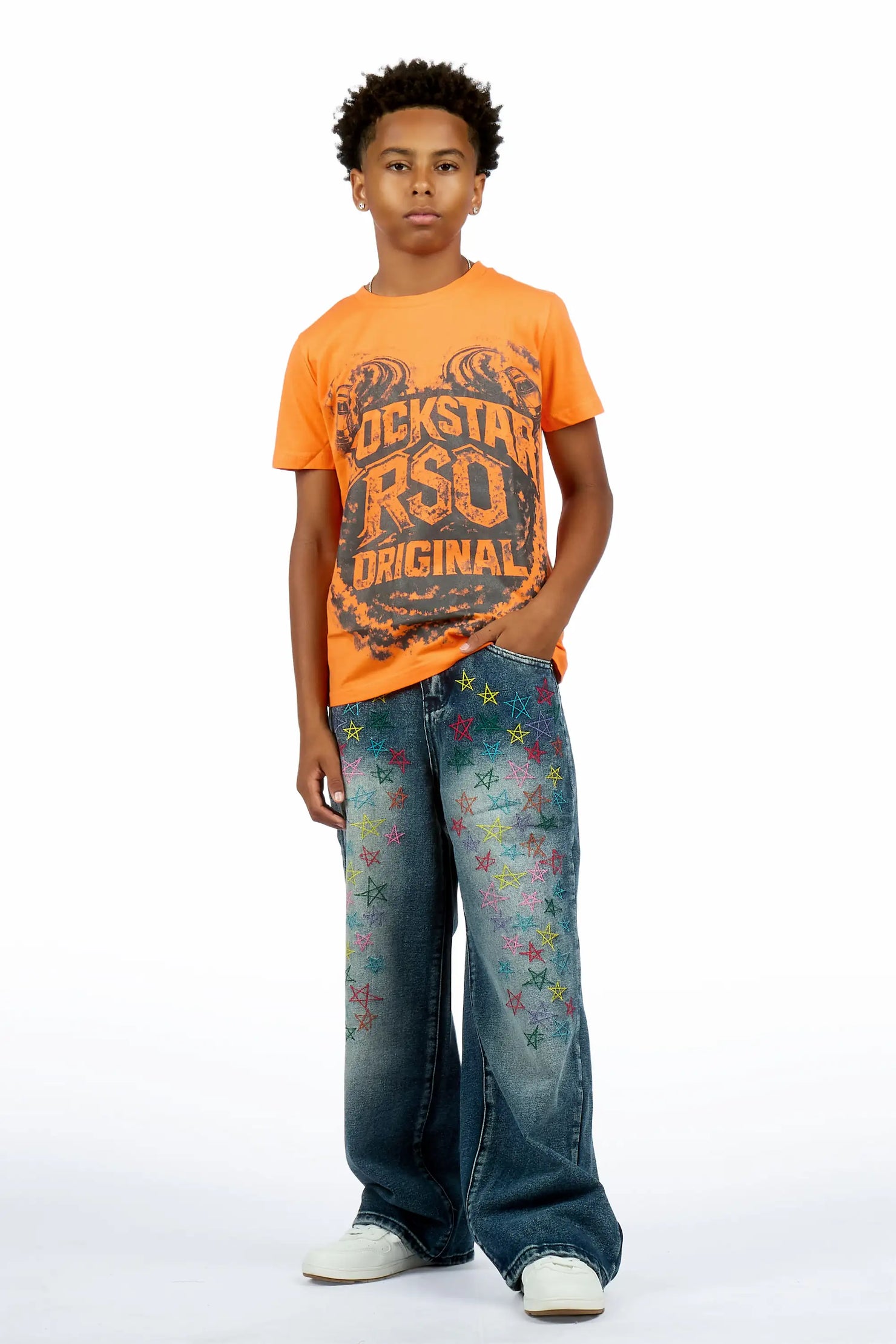 Boys Levi Denim Wash Baggy Fit Jean