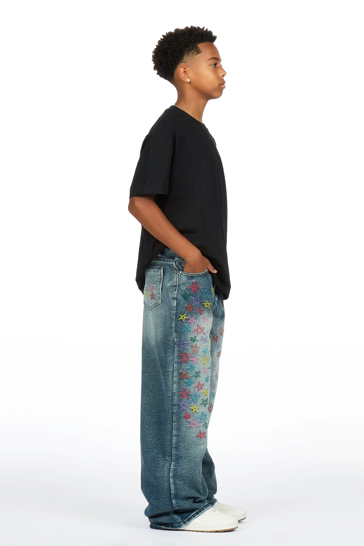 Boys Levi Denim Wash Baggy Fit Jean