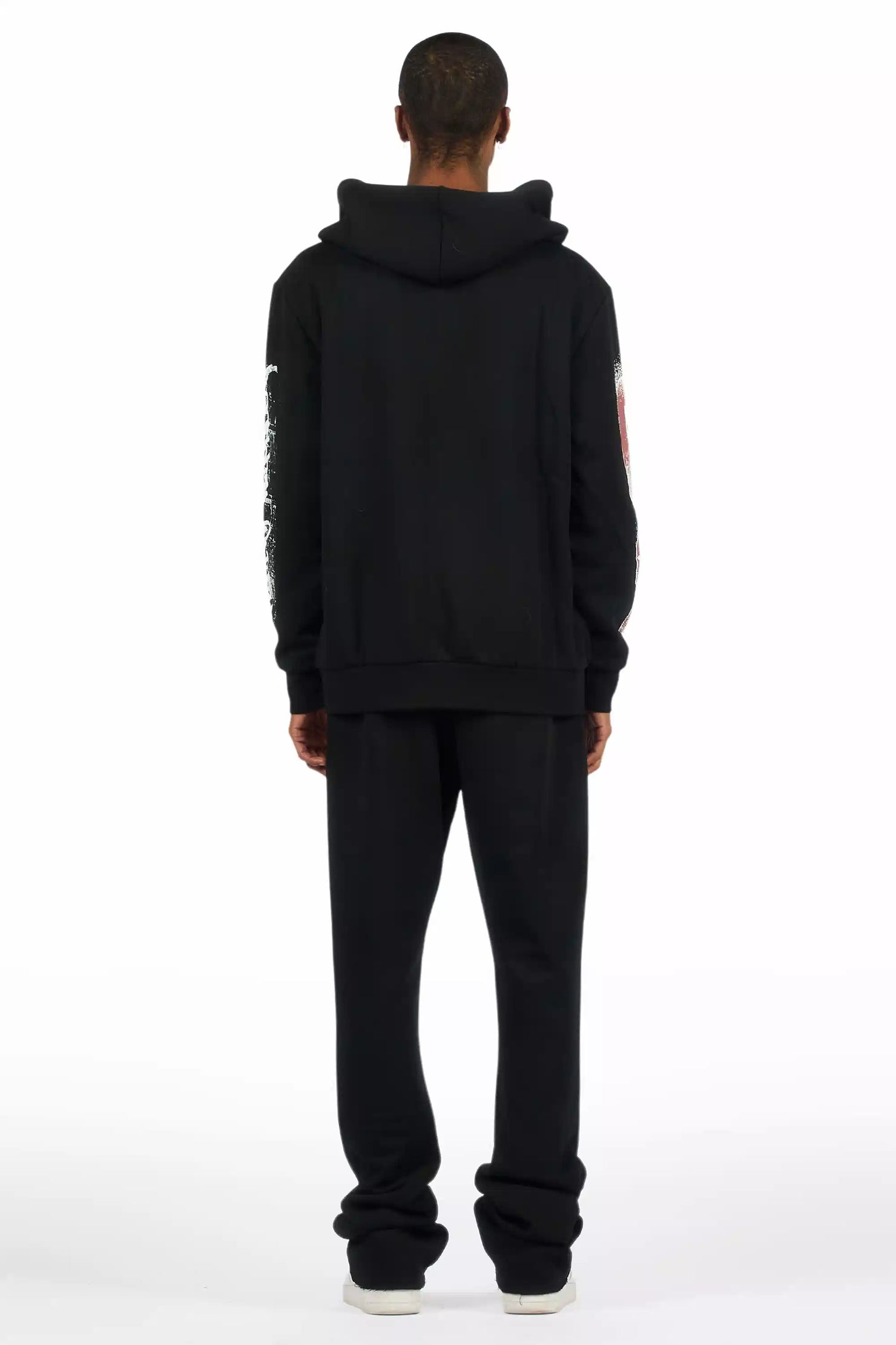 Parco Black Hoodie Stacked Track Set