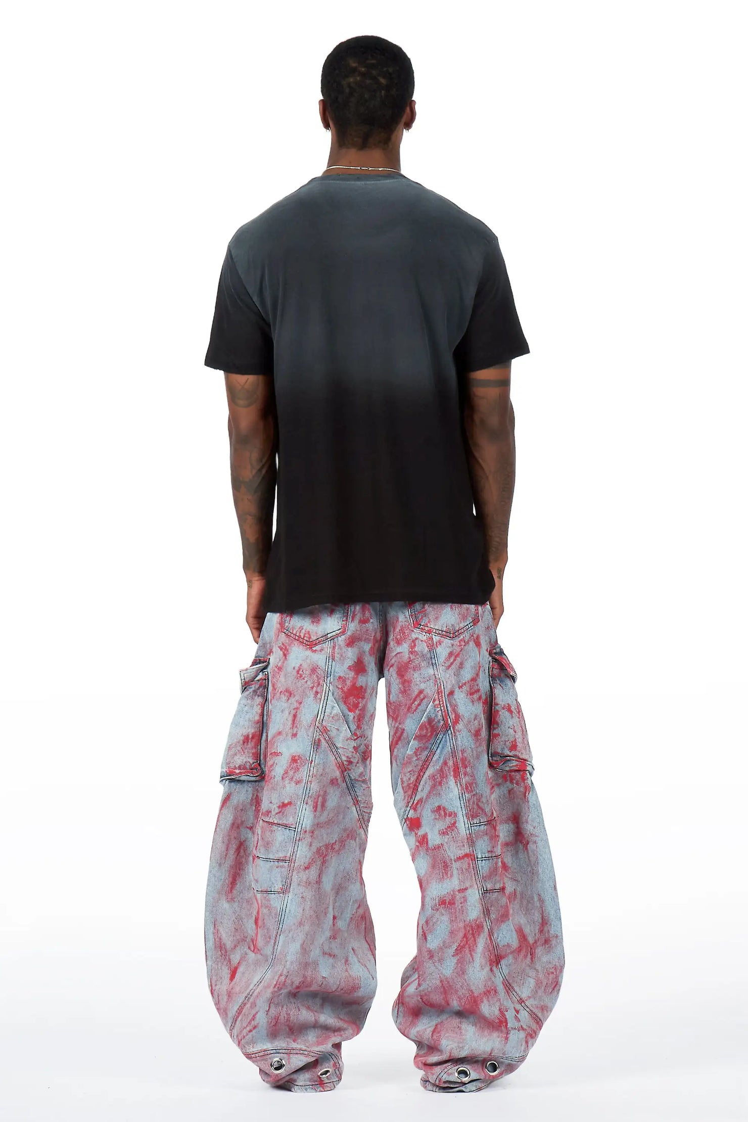 Tren Red/Blue Barrel Fit Jean
