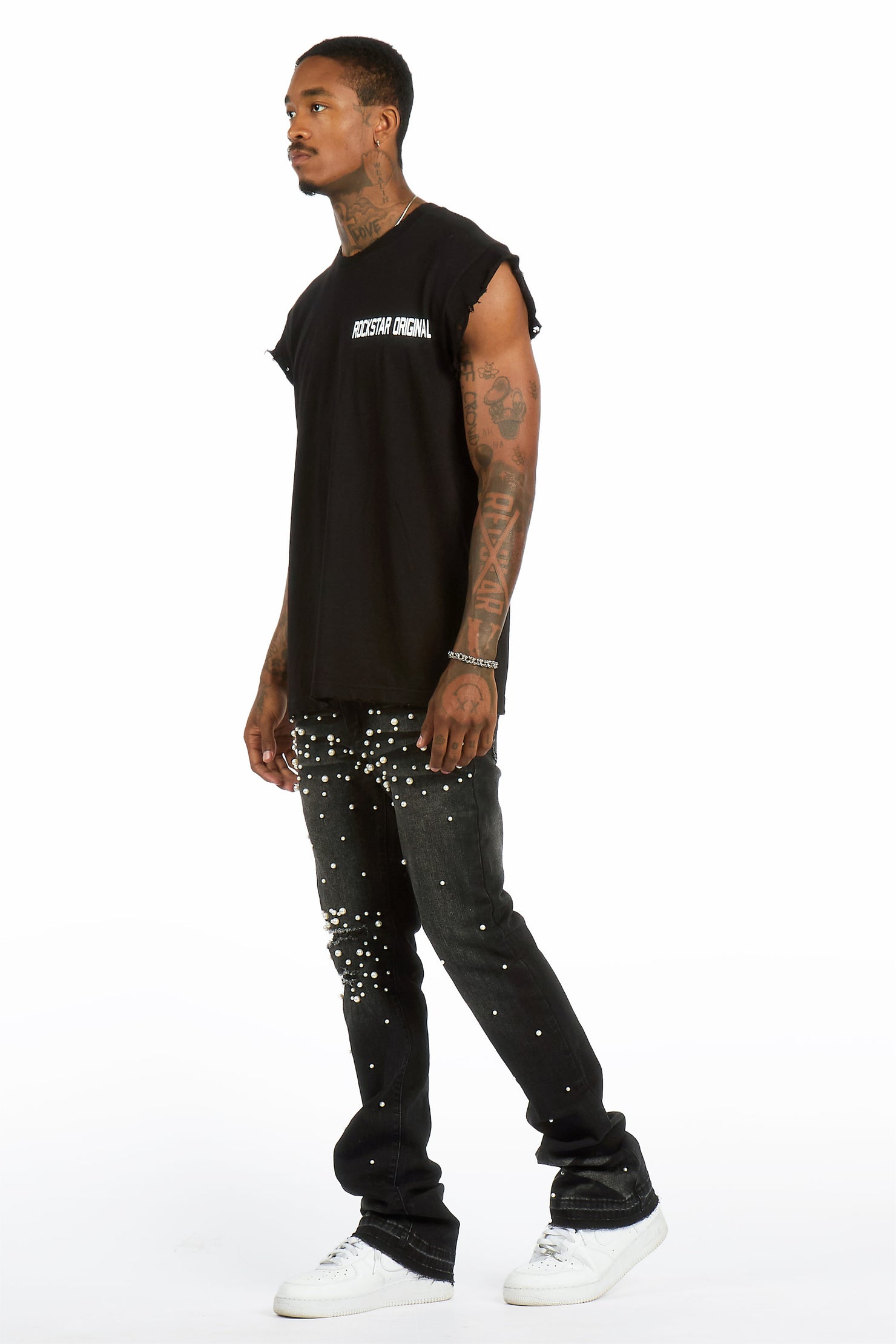 Lennux Black Pearl Stacked Fit Jean