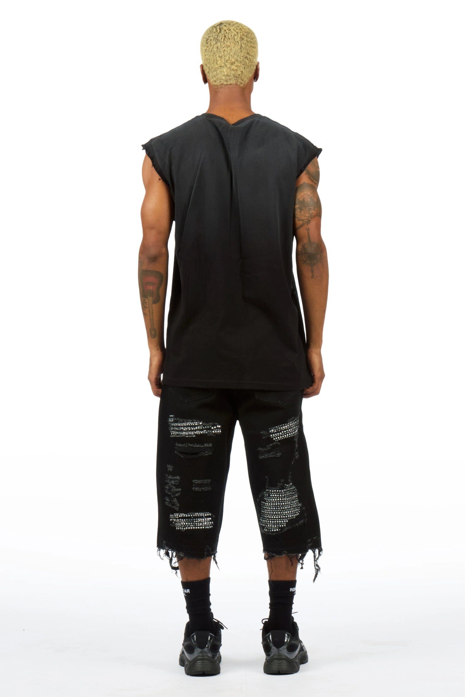 Mathey Black Rhinestone Jort