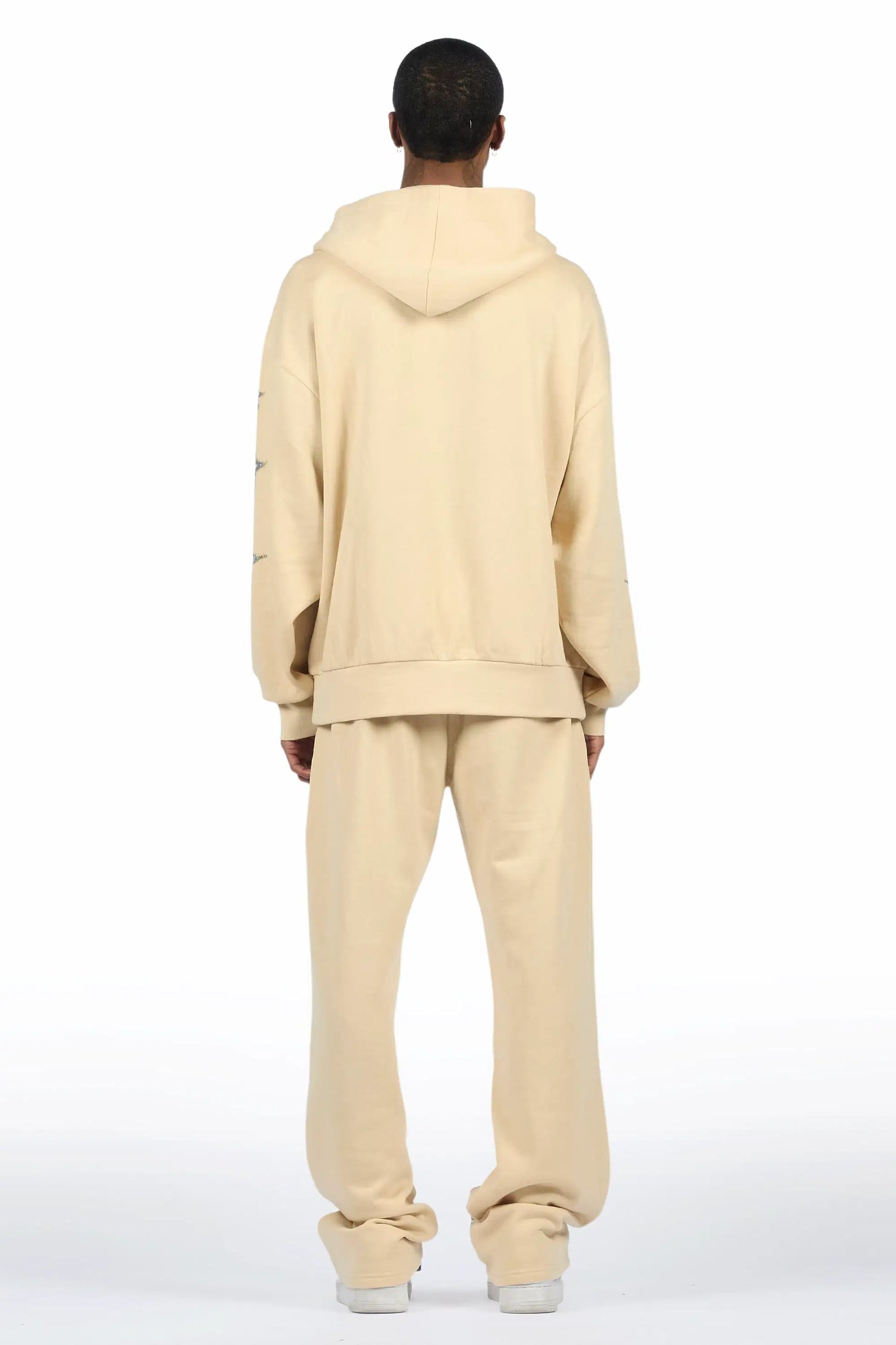 Jantra Beige Hoodie/Baggy Pant Track Set