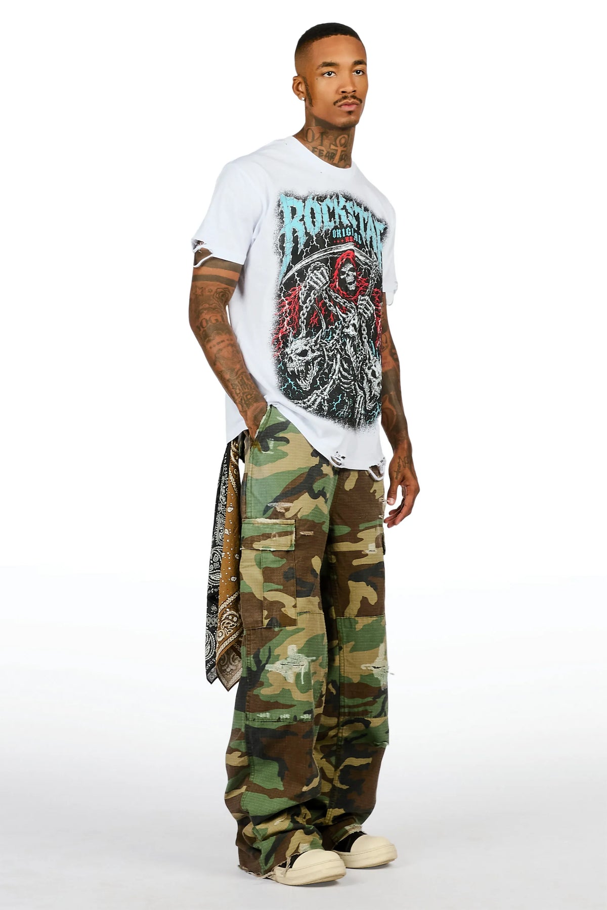 Bronsen Camo Baggy Fit Jean