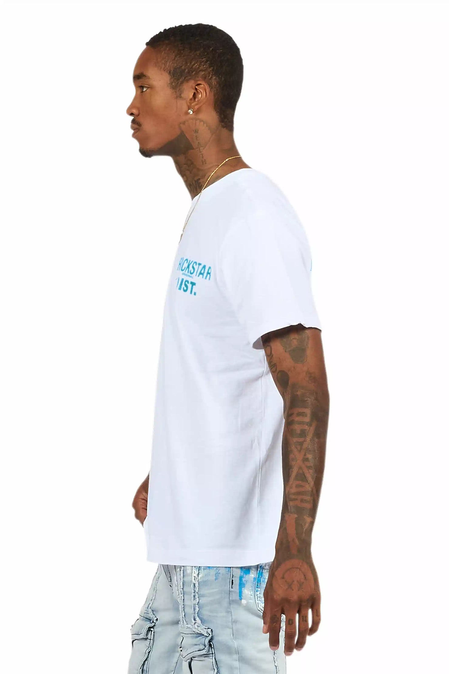 Lake White/Aqua Graphic T-Shirt