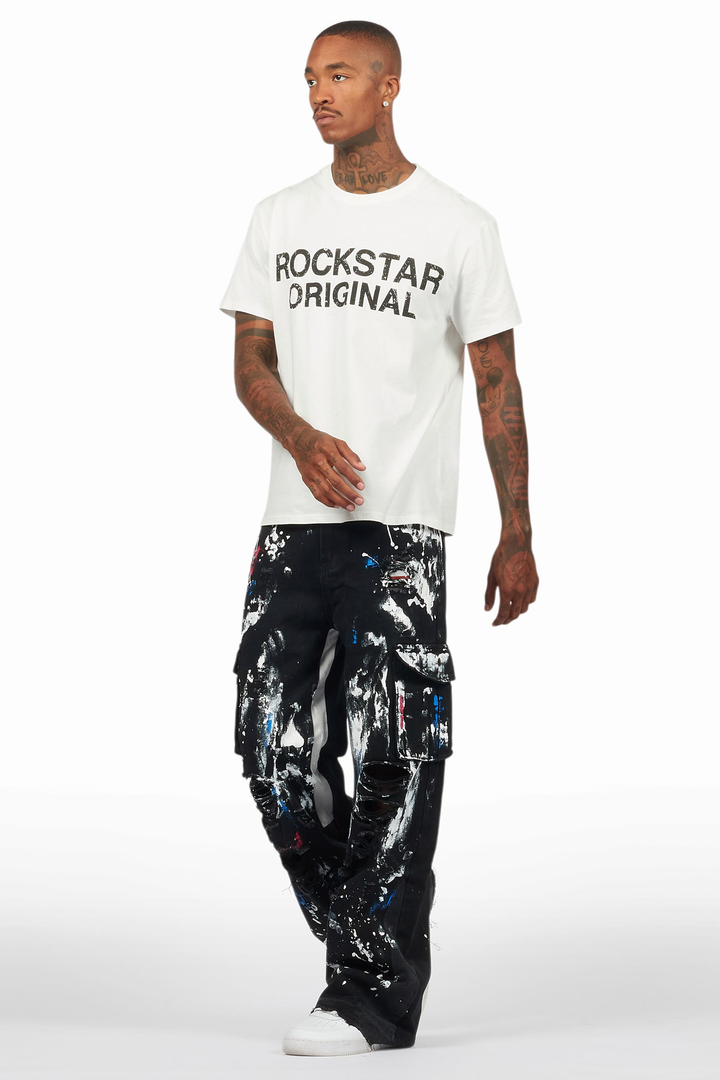 Dallin Black Painter Baggy Cargo Jean