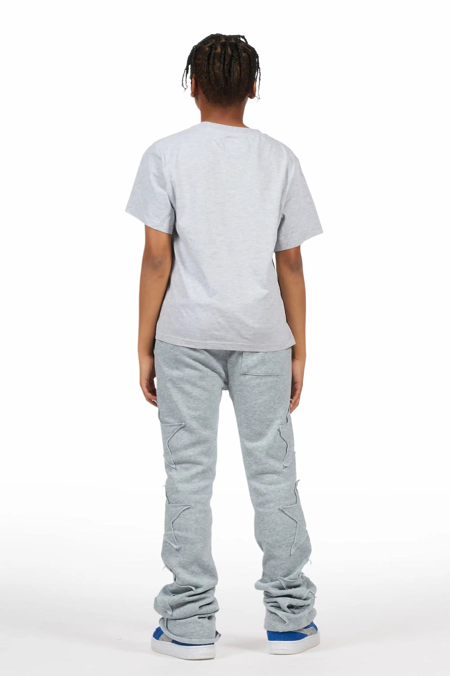 Boys Sinayah Grey Baggy Track Pant