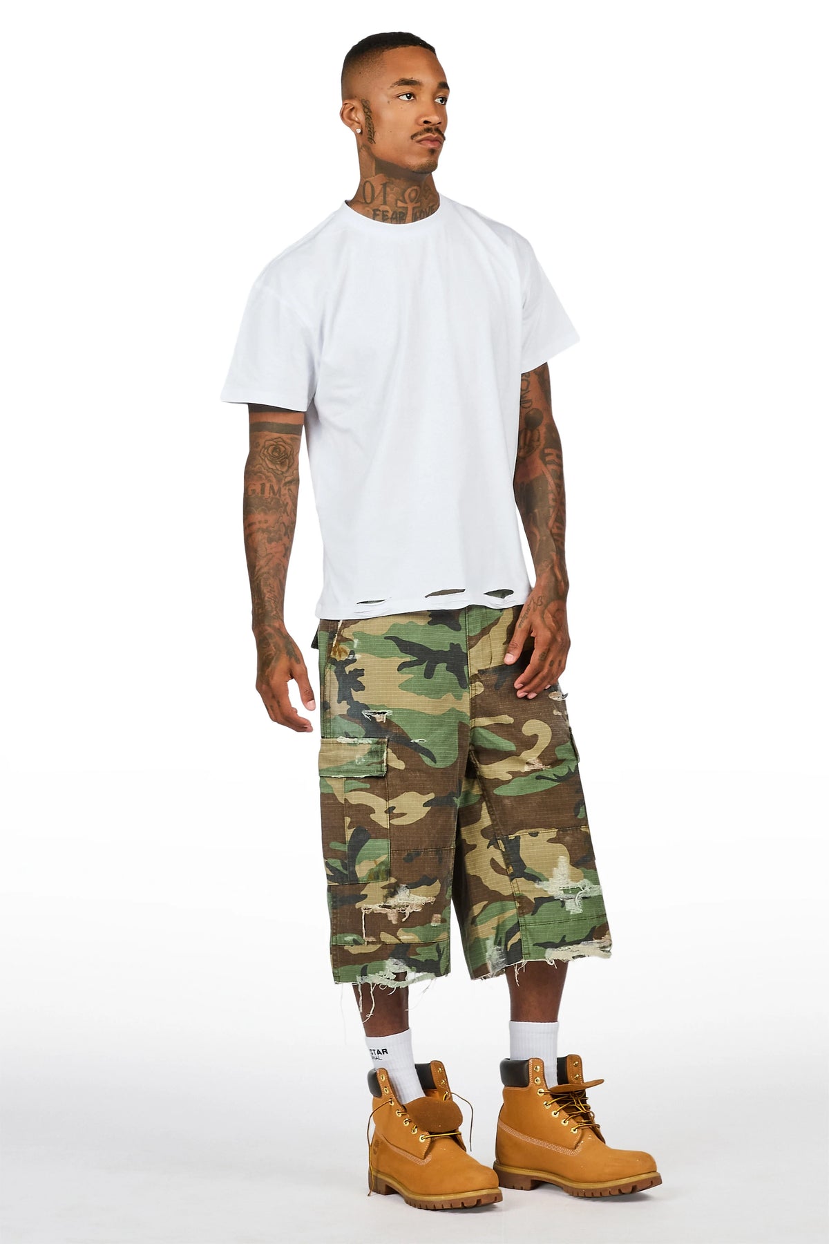 Bronsen Camo Cargo Jort