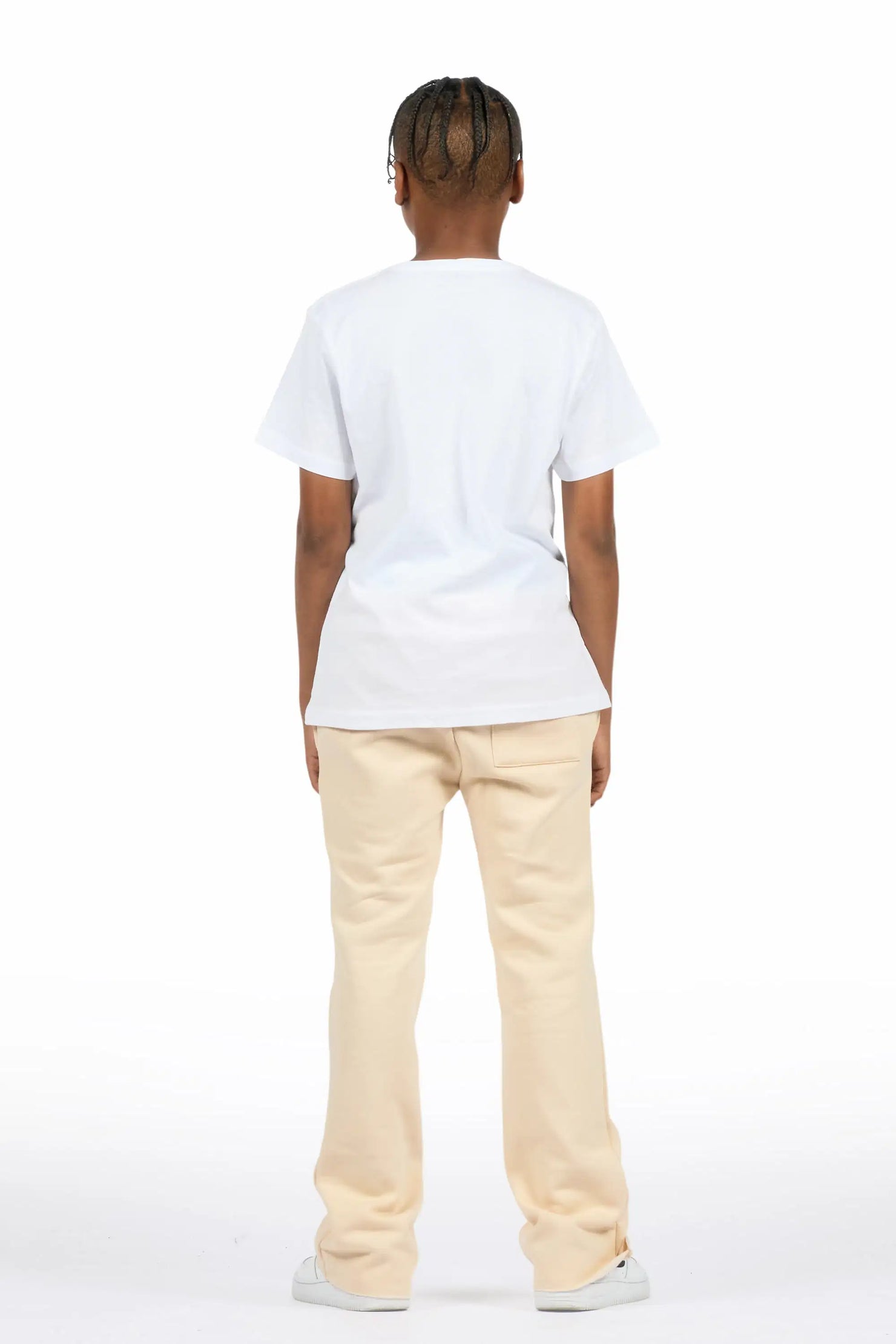 Boys Alpine Beige Stacked Trackpant