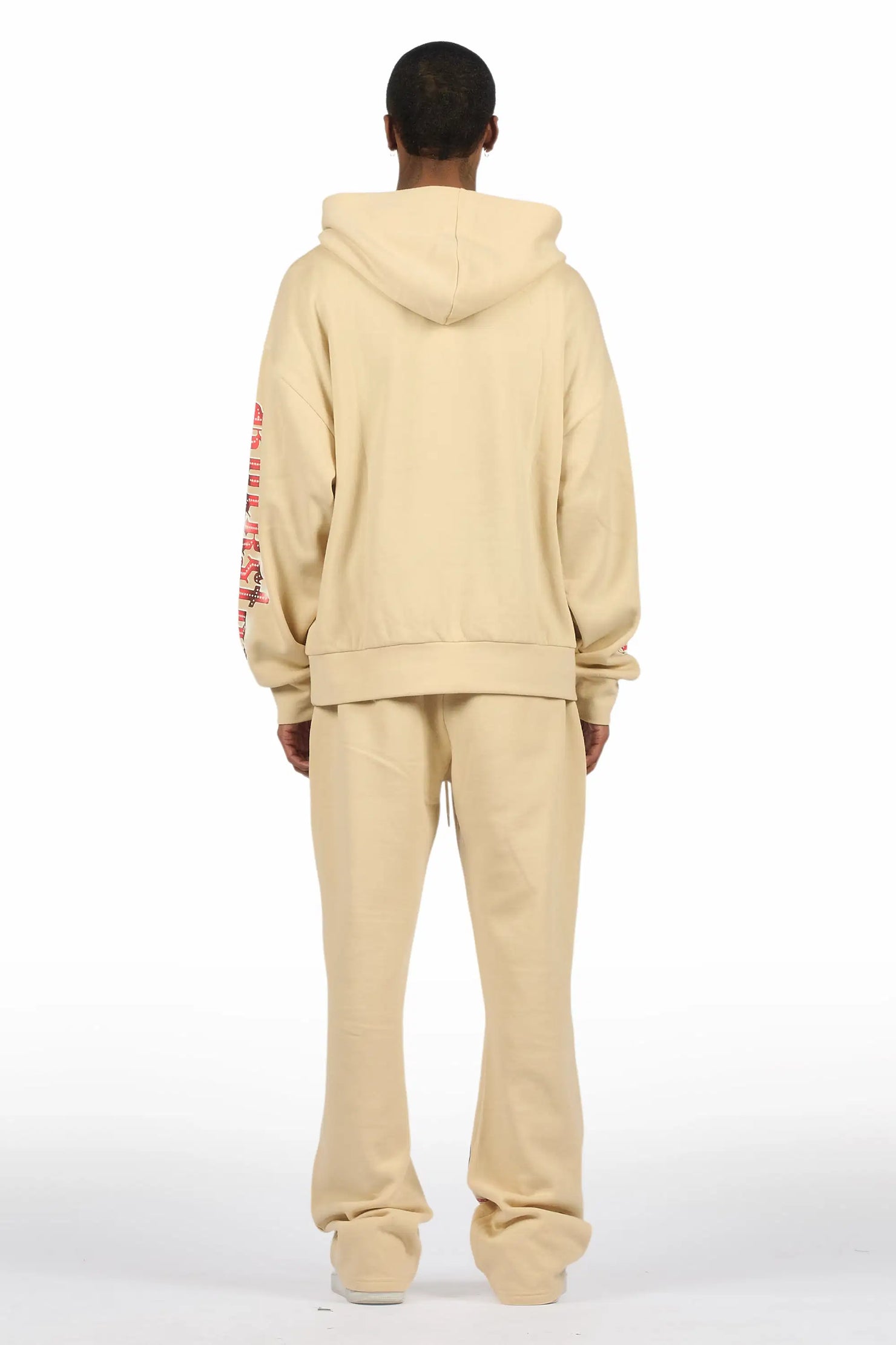 Graive Beige Hoodie/Baggy Pant Track Set