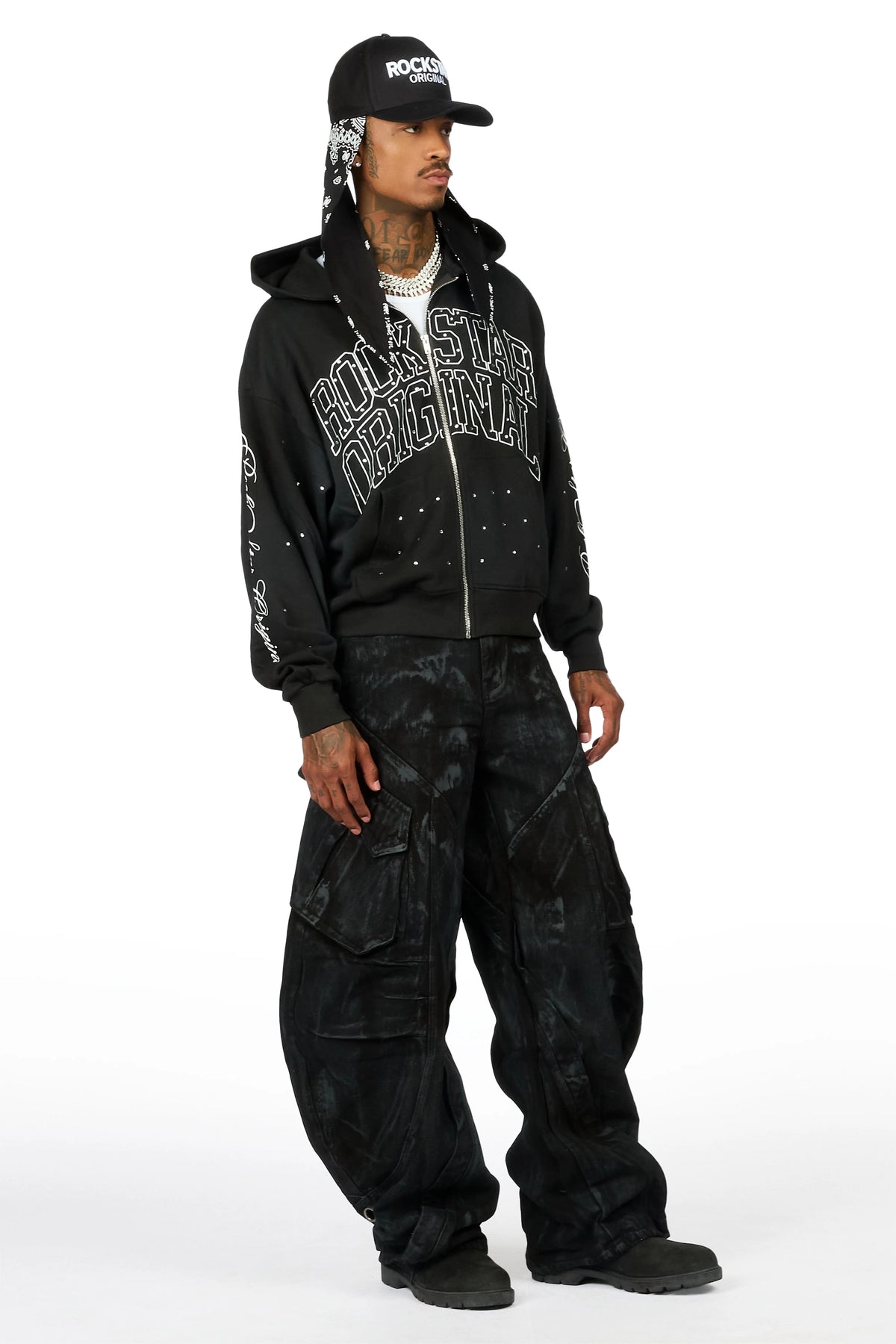 Tren Black Oil Wash Barrel Fit Jean
