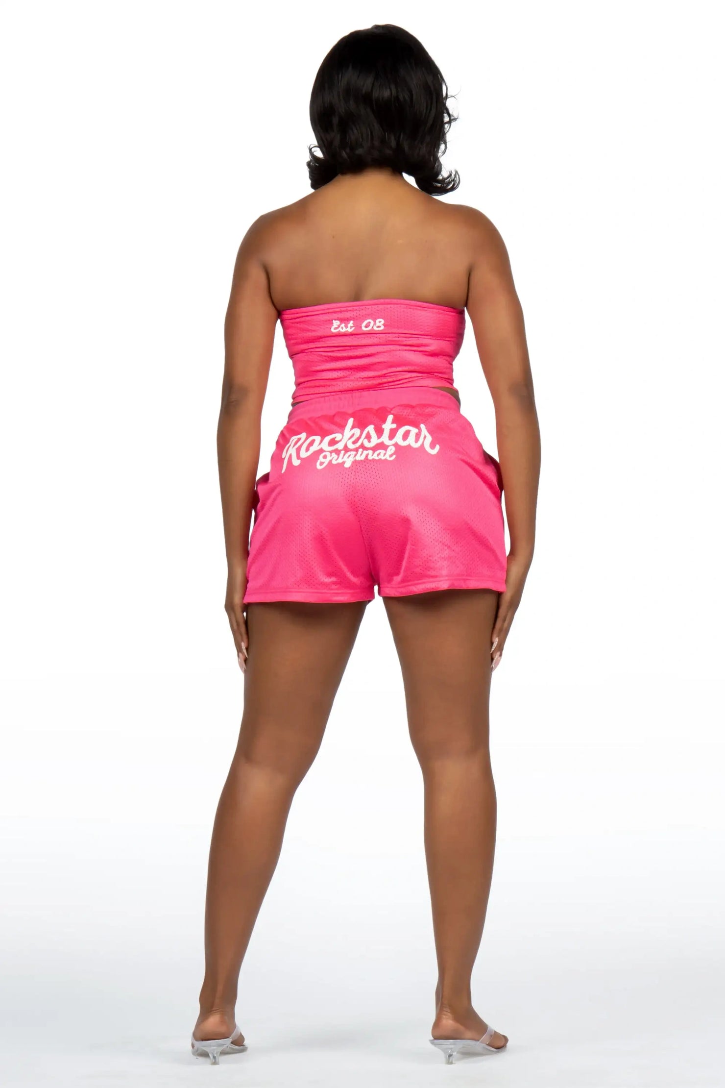 Nikkyta Hot Pink Jersey Tube Short Set