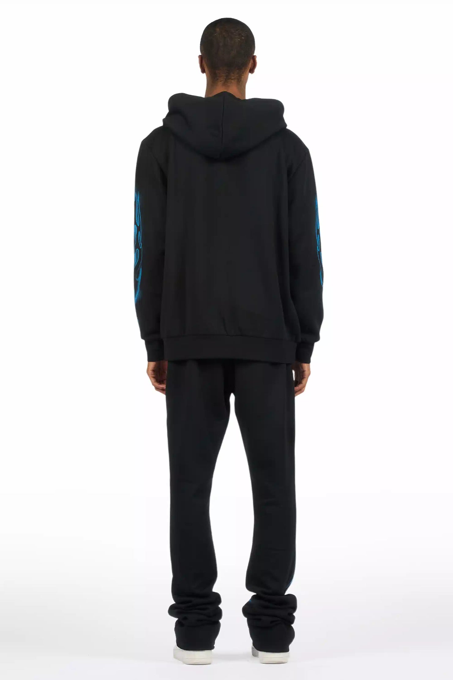 Eros Black Hoodie/Stacked Pant Track Set