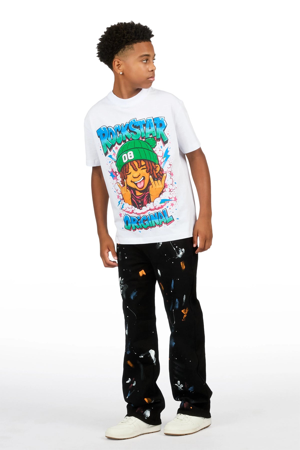 Boys Vicente Black Straight Fit Jean