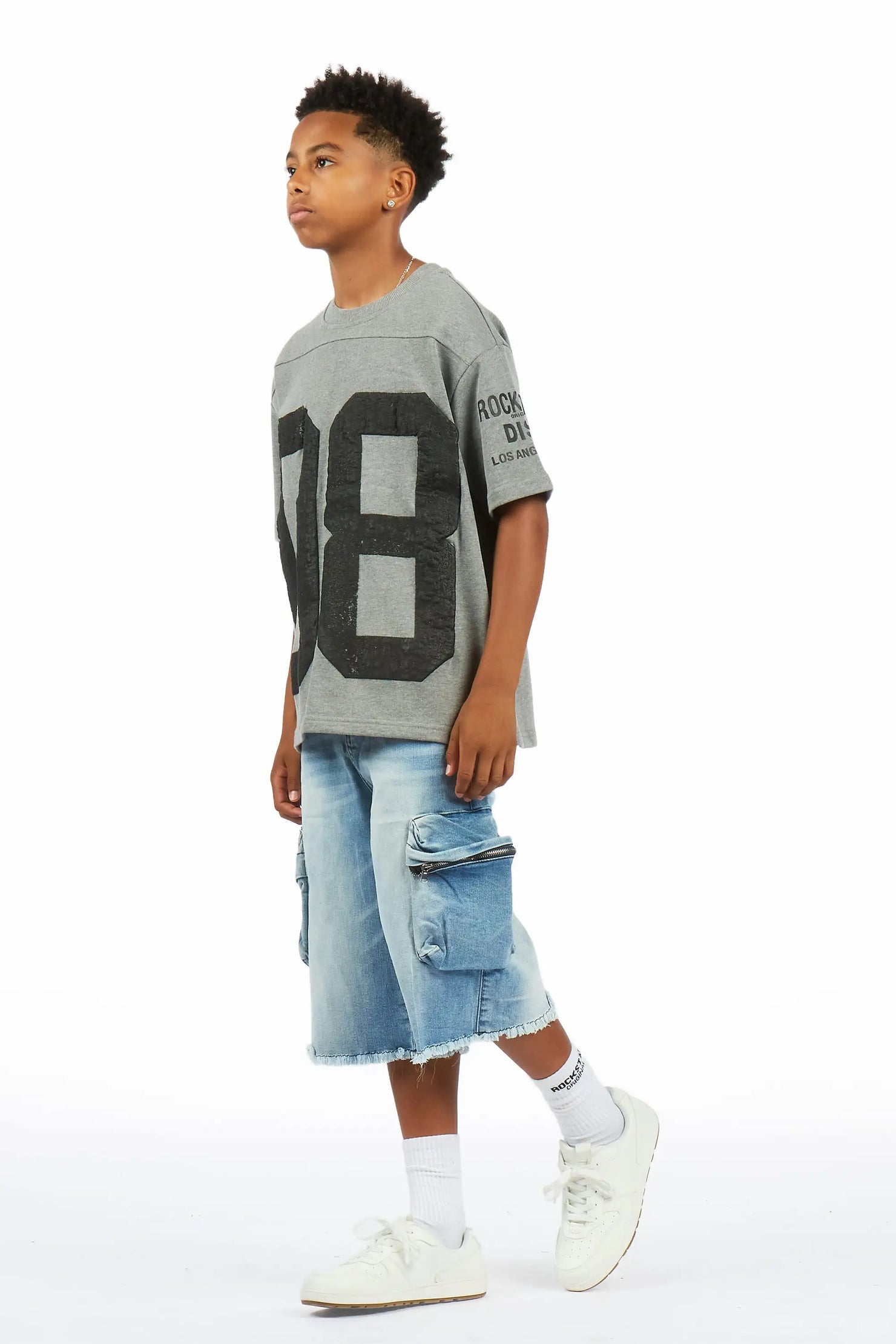 Boys Grand Light Wash Jort