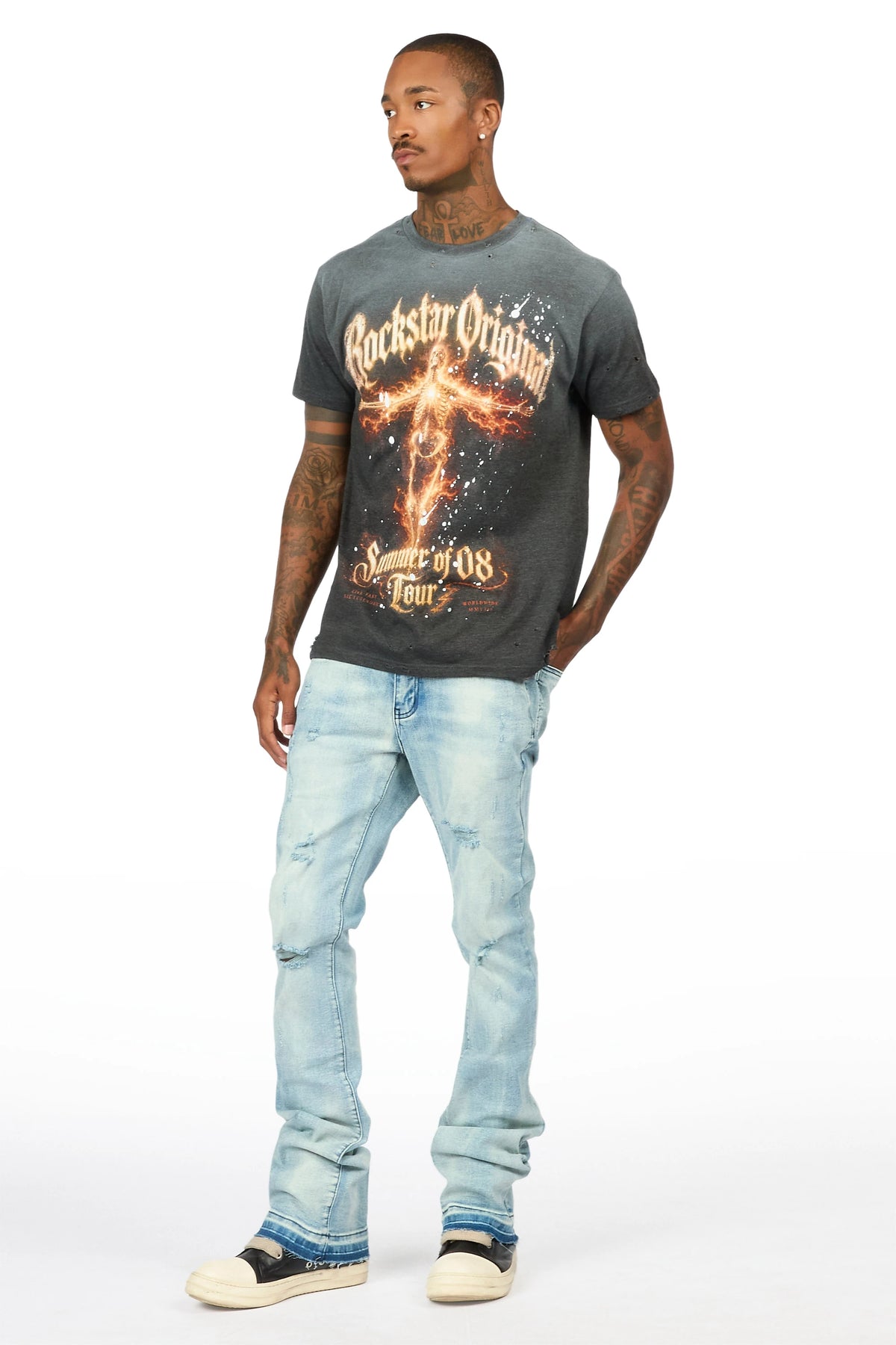 Jayroe Medium Blue Stacked Jean