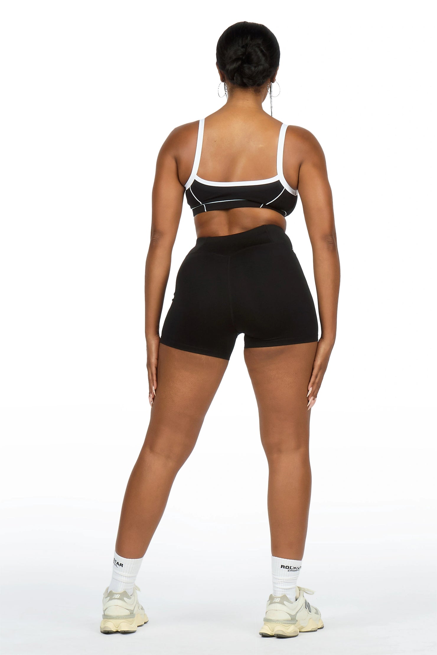 Afshana Black Tank Active Bike Short Set