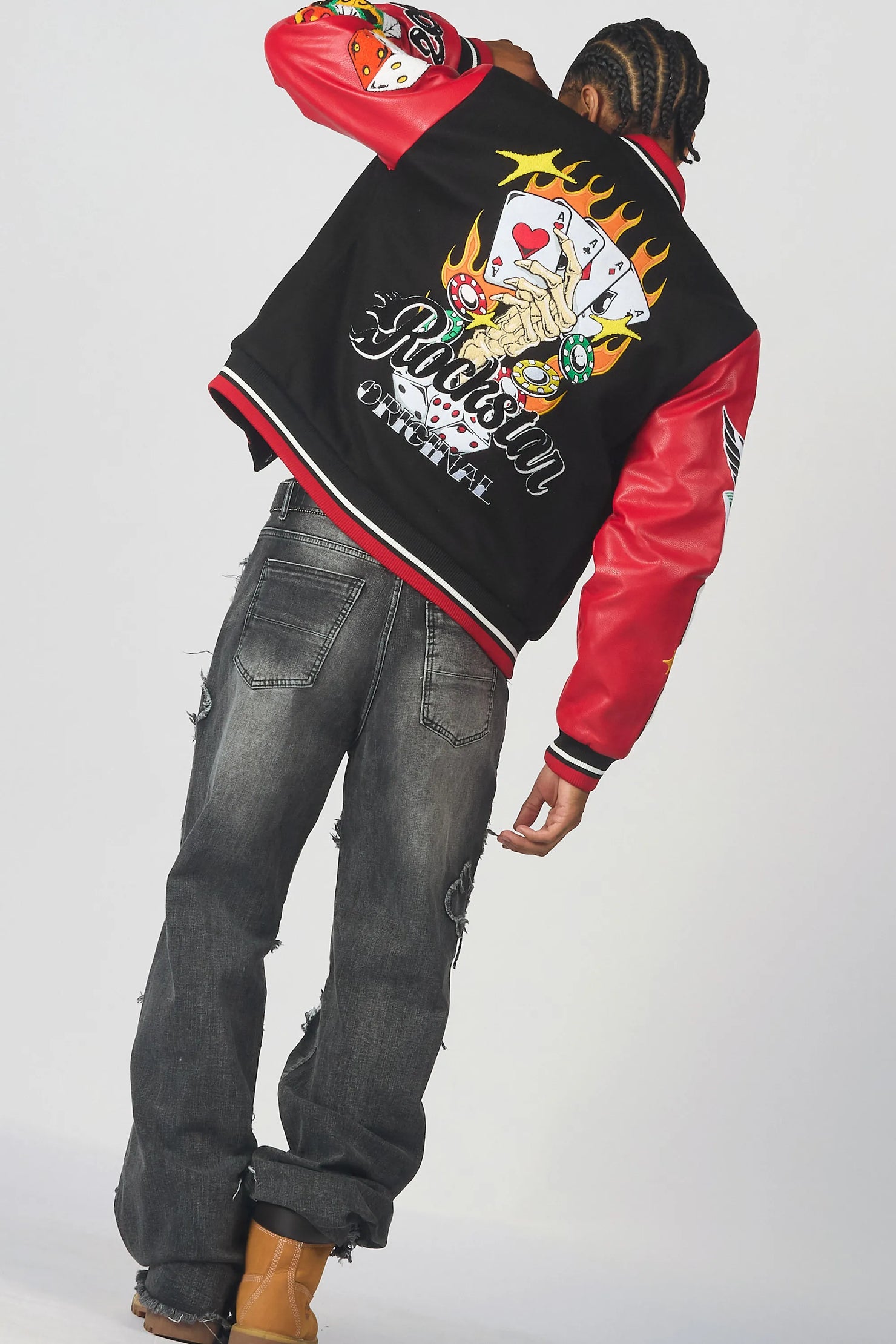 Krose Black Baggy Fit Jean