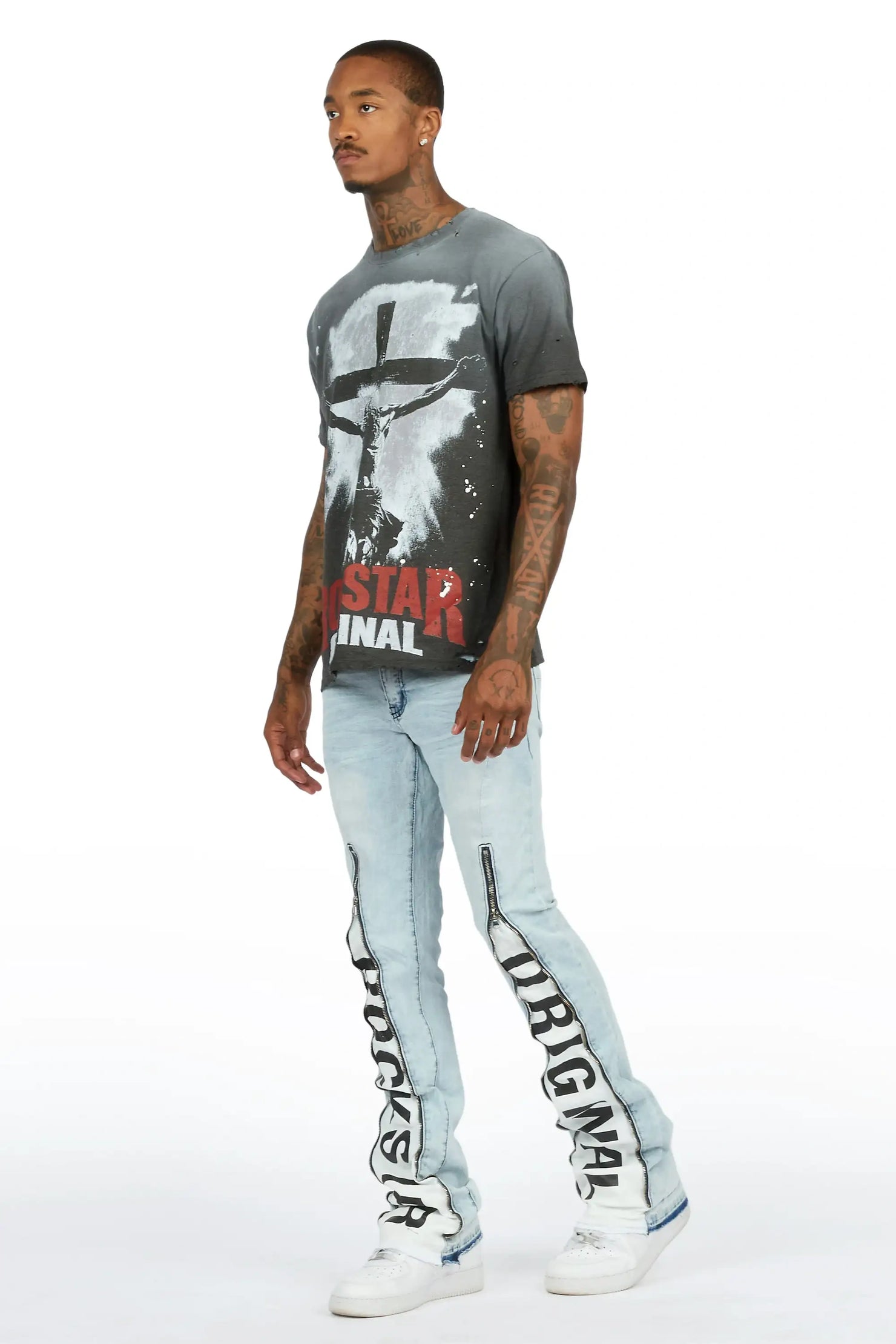Philly Light Blue Stacked Fit Jean