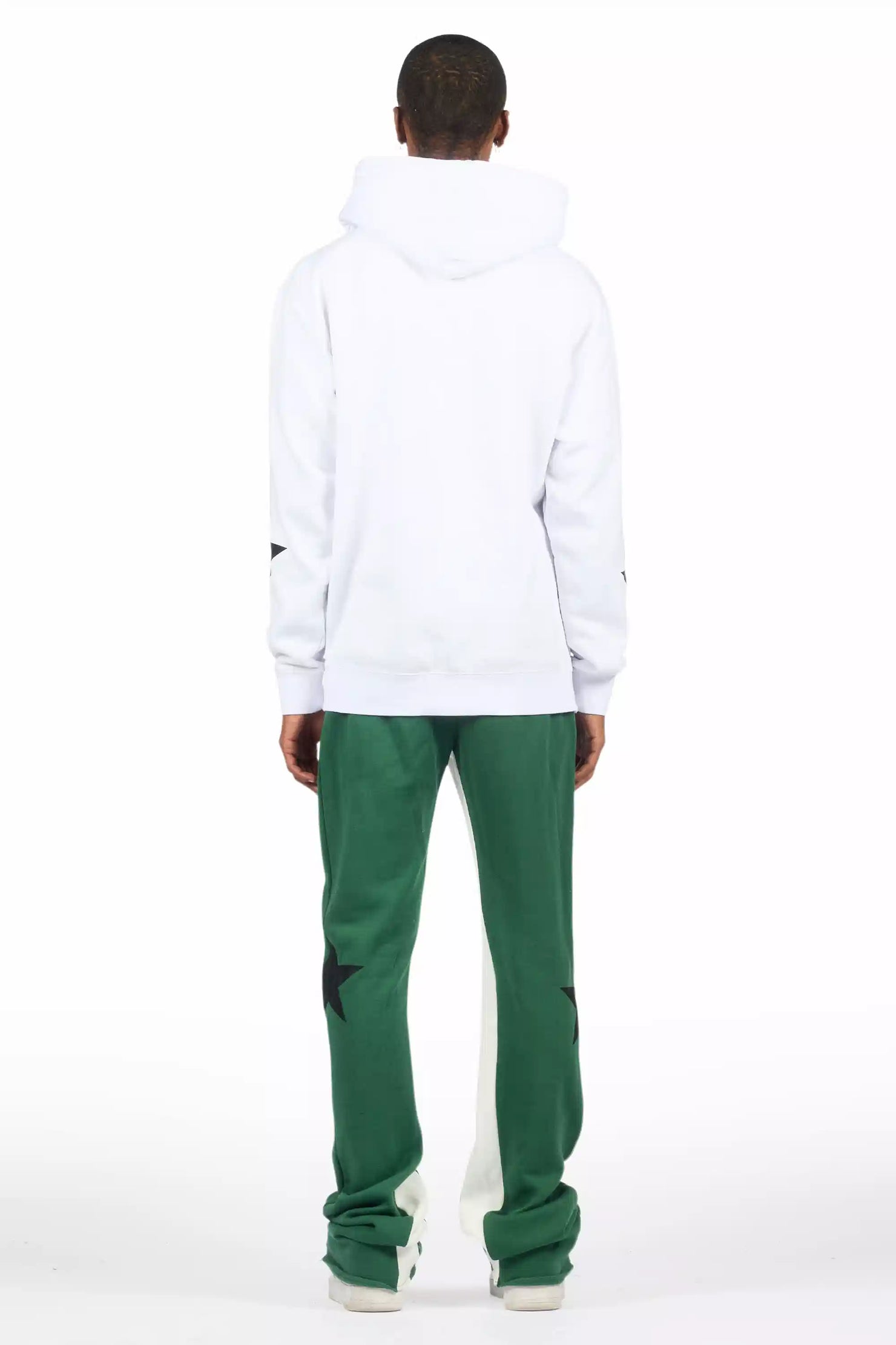 Sarge White/Green Hoodie/Stacked Track Set