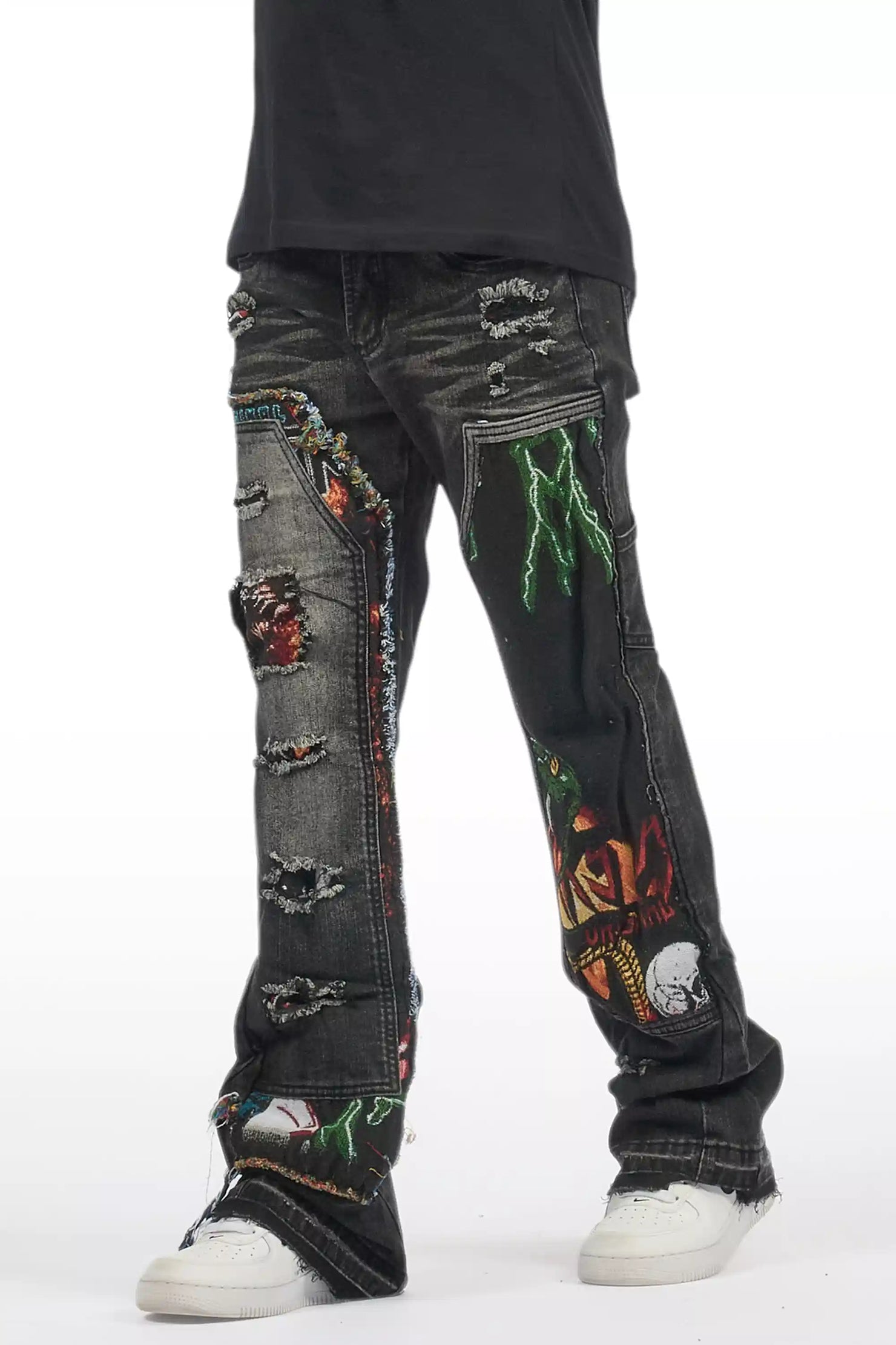 Boys Yanis Black Baggy Fit Jean