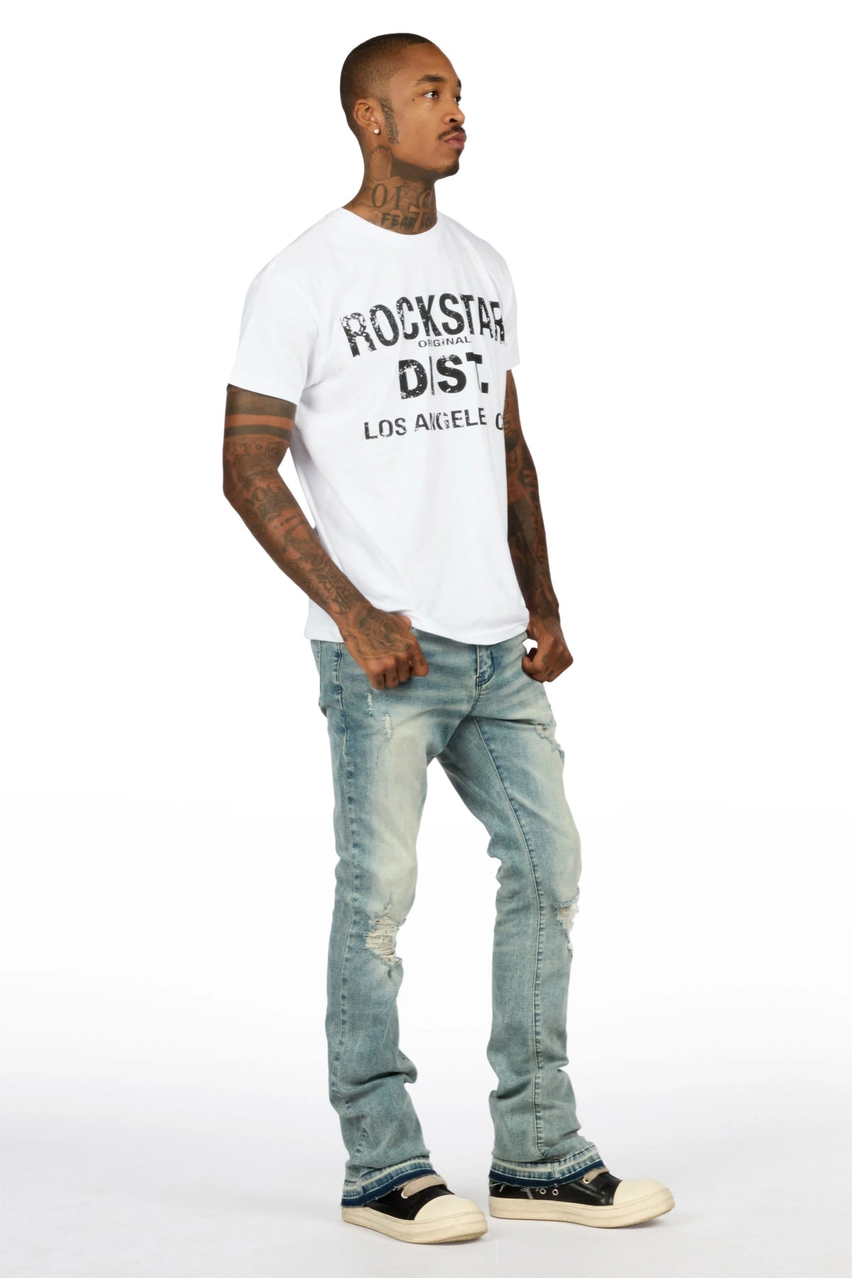 Haven Dark Blue Stacked Jean