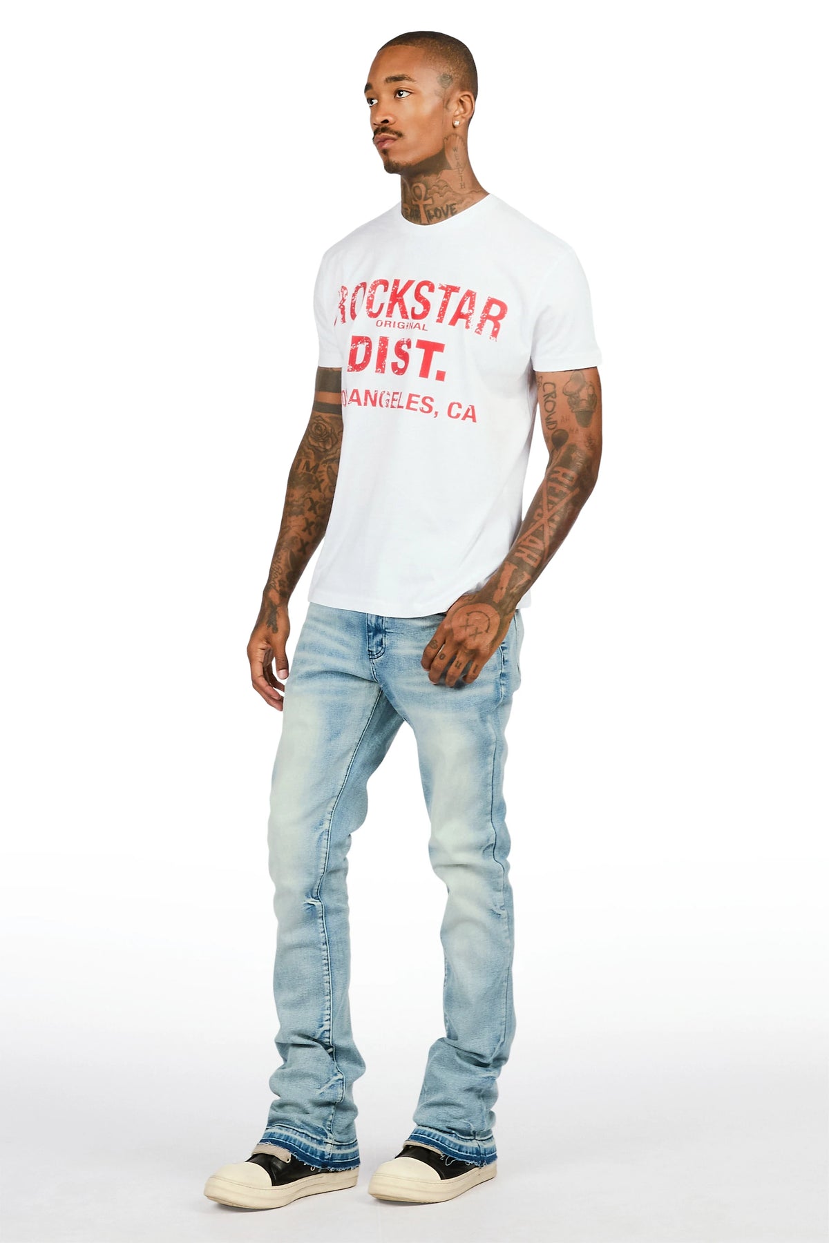 Gambill Medium Blue Stacked Jean