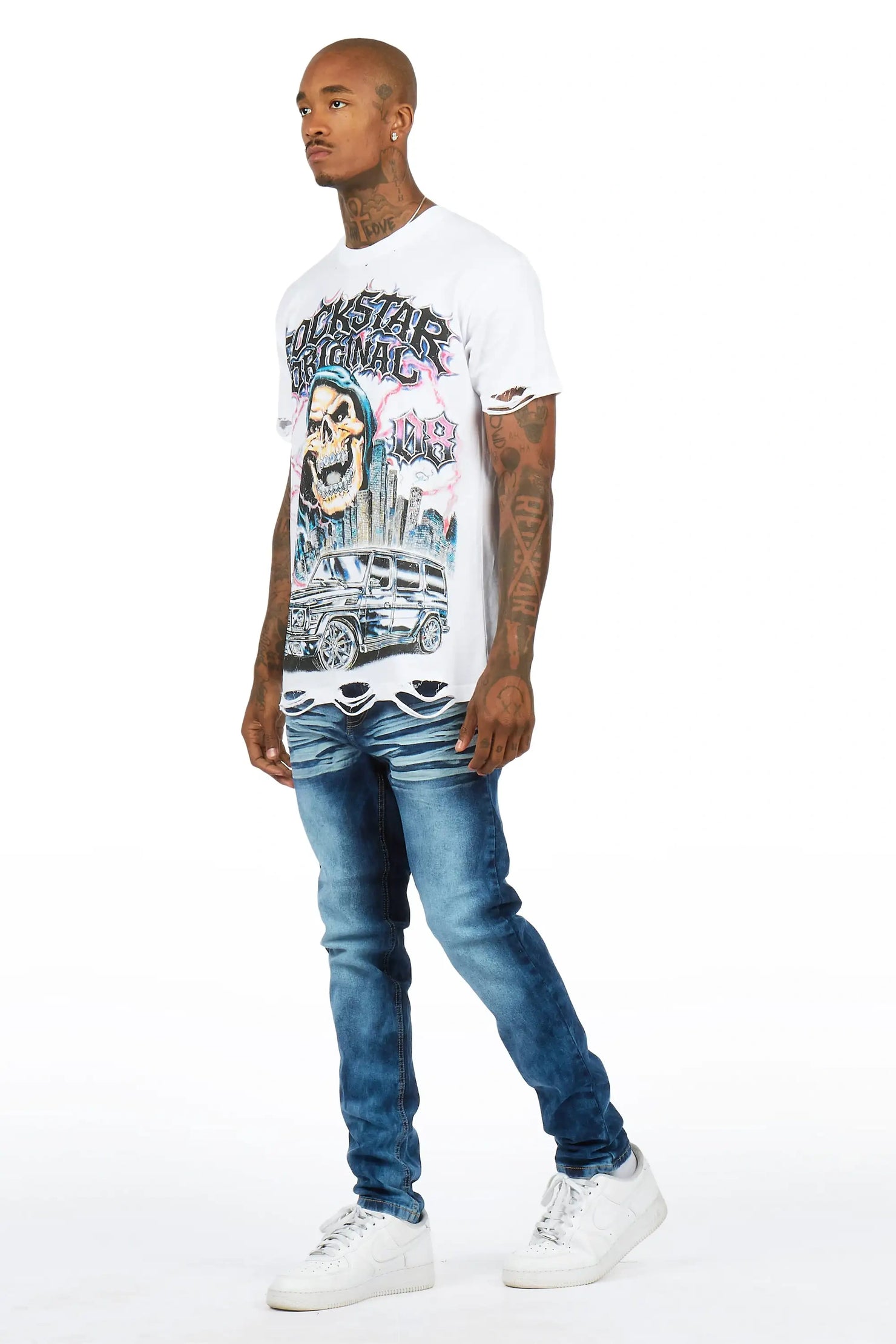 Jerell Medium Sand Blue Slim Fit Jean