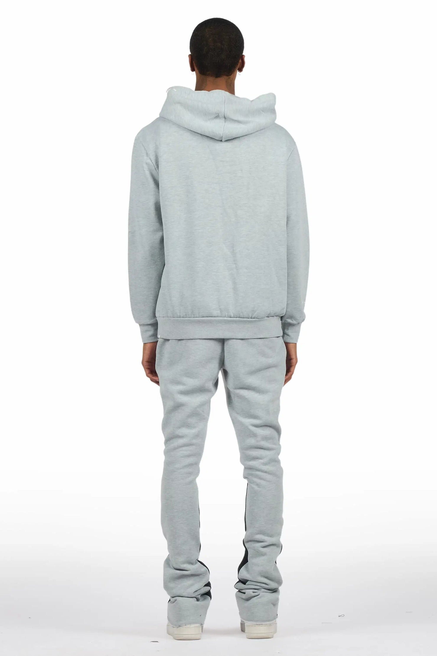 Filip Heather Grey Hoodie/Stacked Pant Track Set