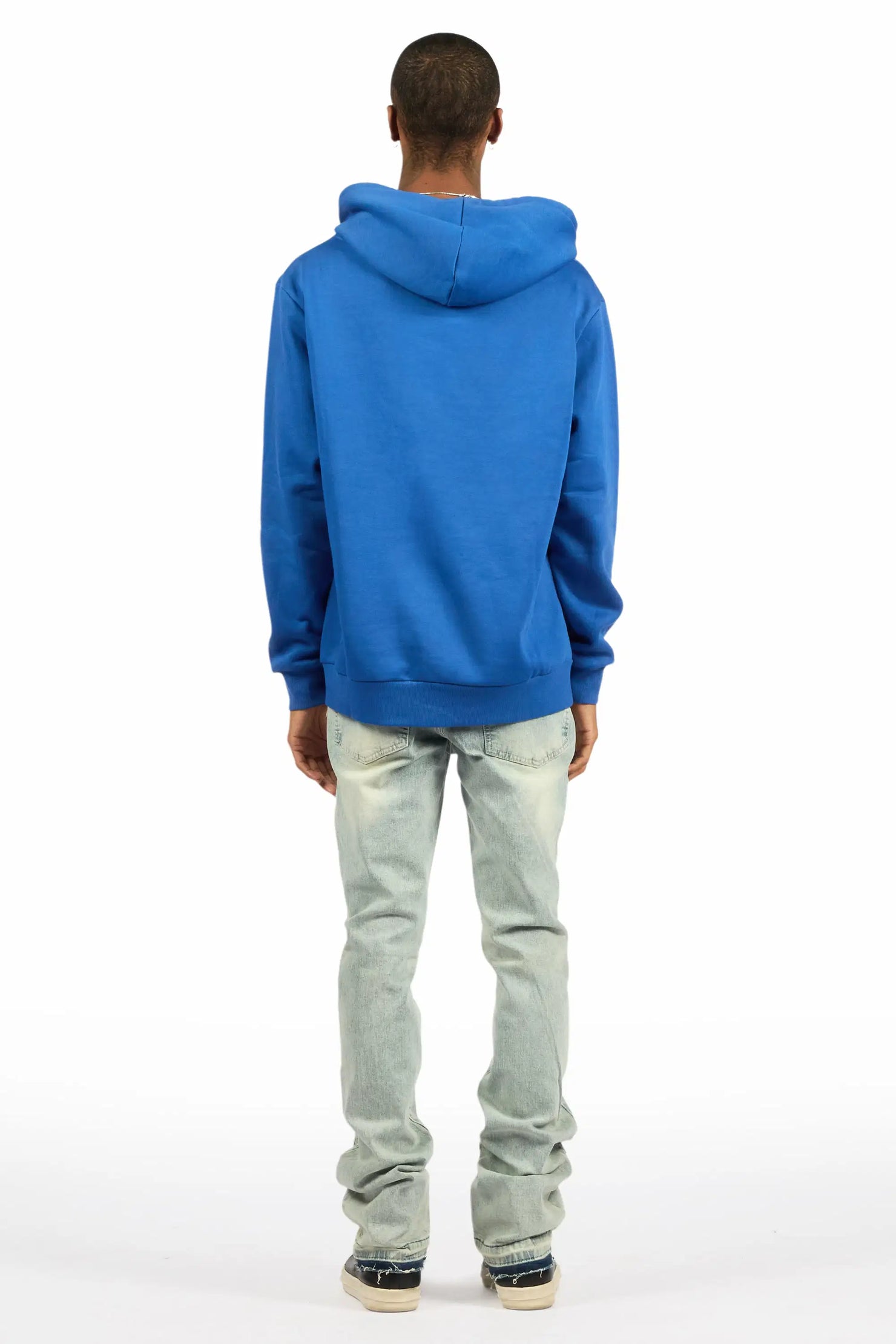 Westy Studded Light Blue Stacked Flare Jean