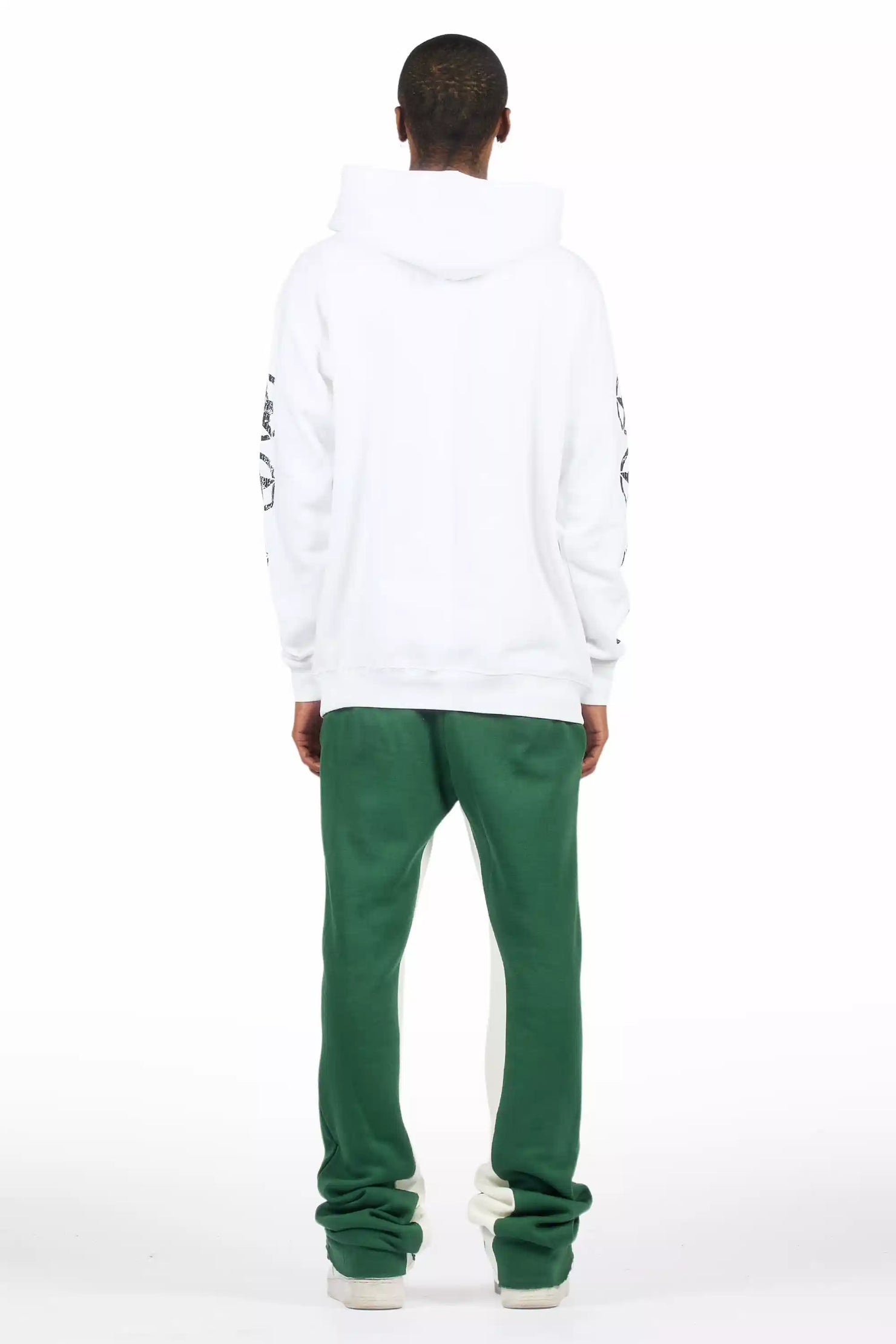 Wizzurd White/Green Hoodie Stacked Track Set