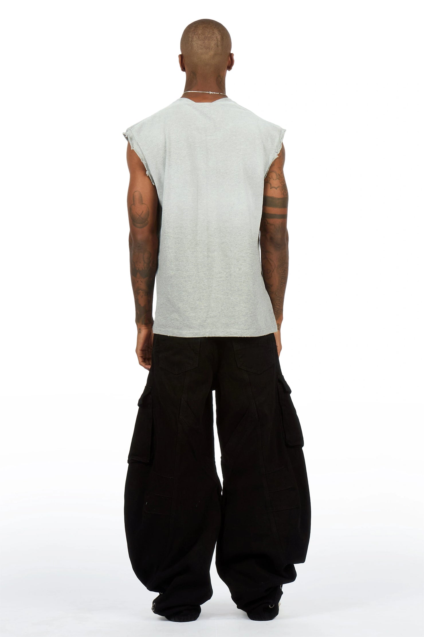 Tren Black Oil Wash Barrel Fit Jean