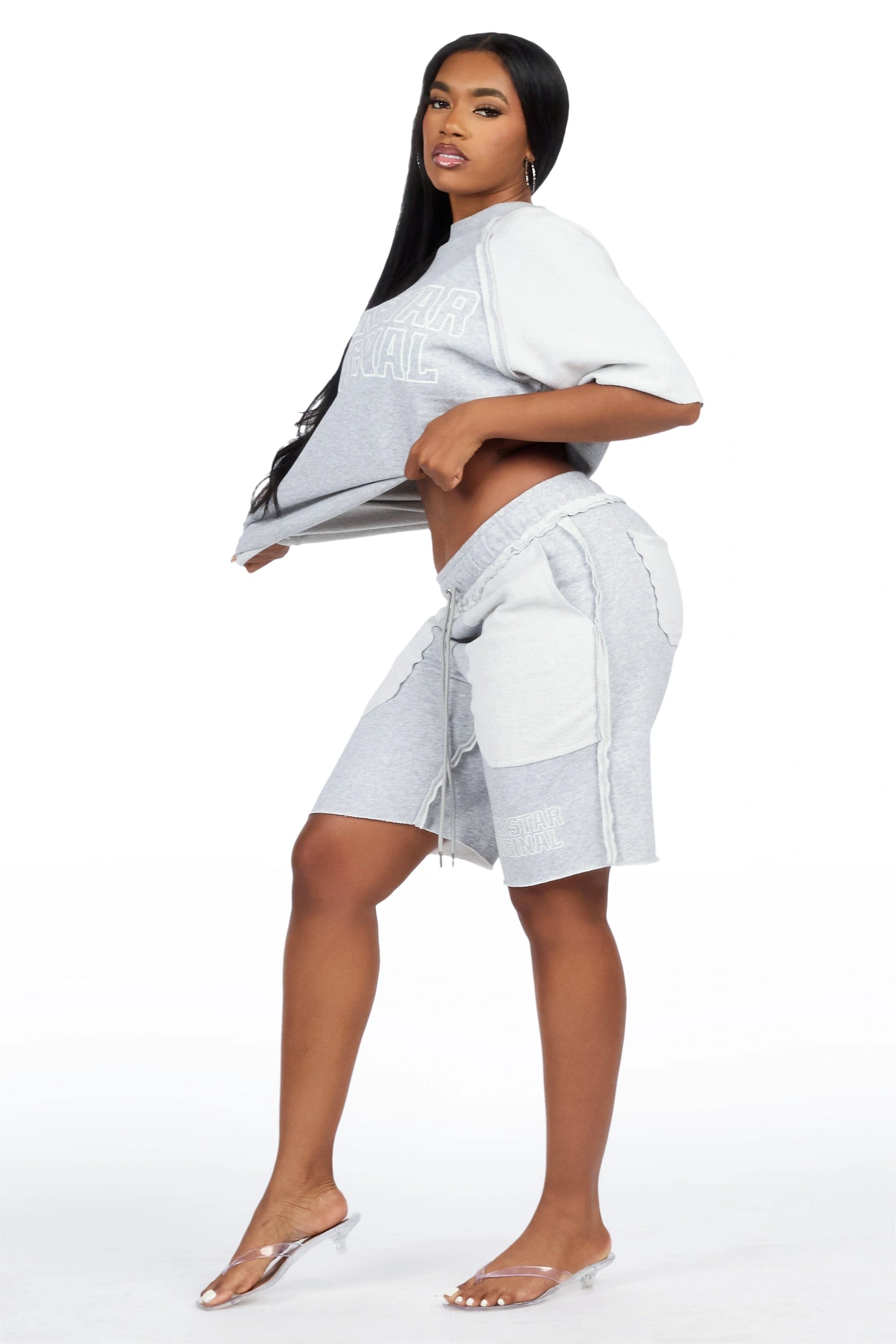 Vianney Grey T-Shirt Short Set