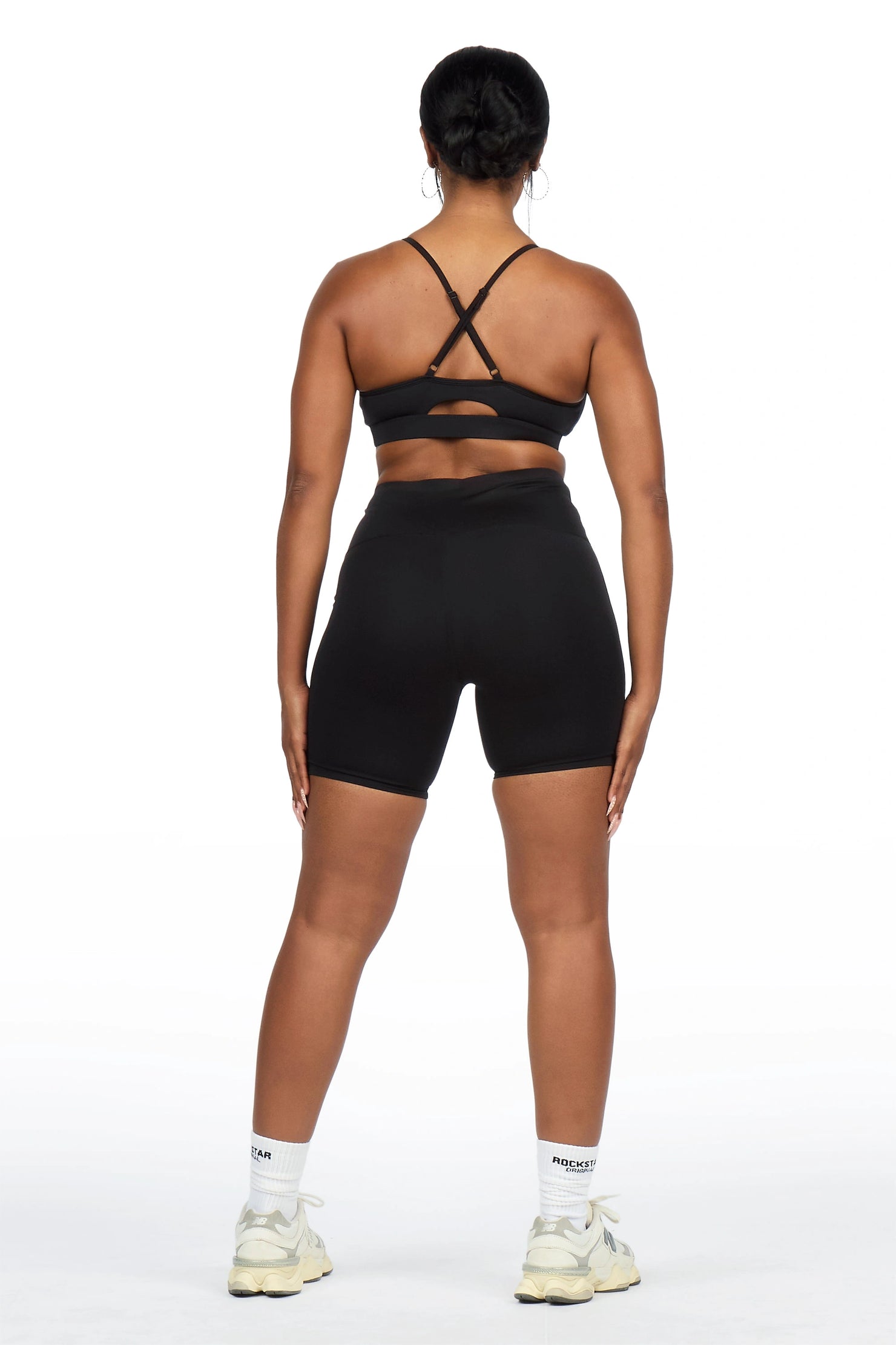 Aliccia Black Tank Active Bike Short Set