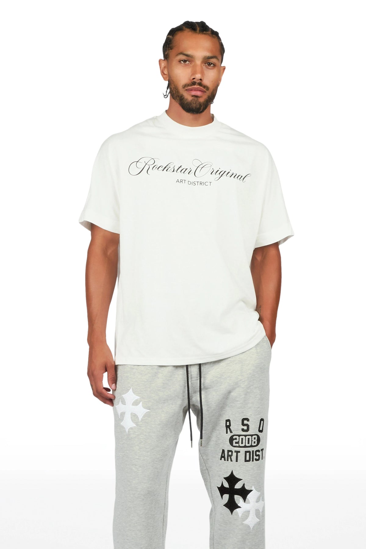 Acacius Heather Grey Relaxed Pant