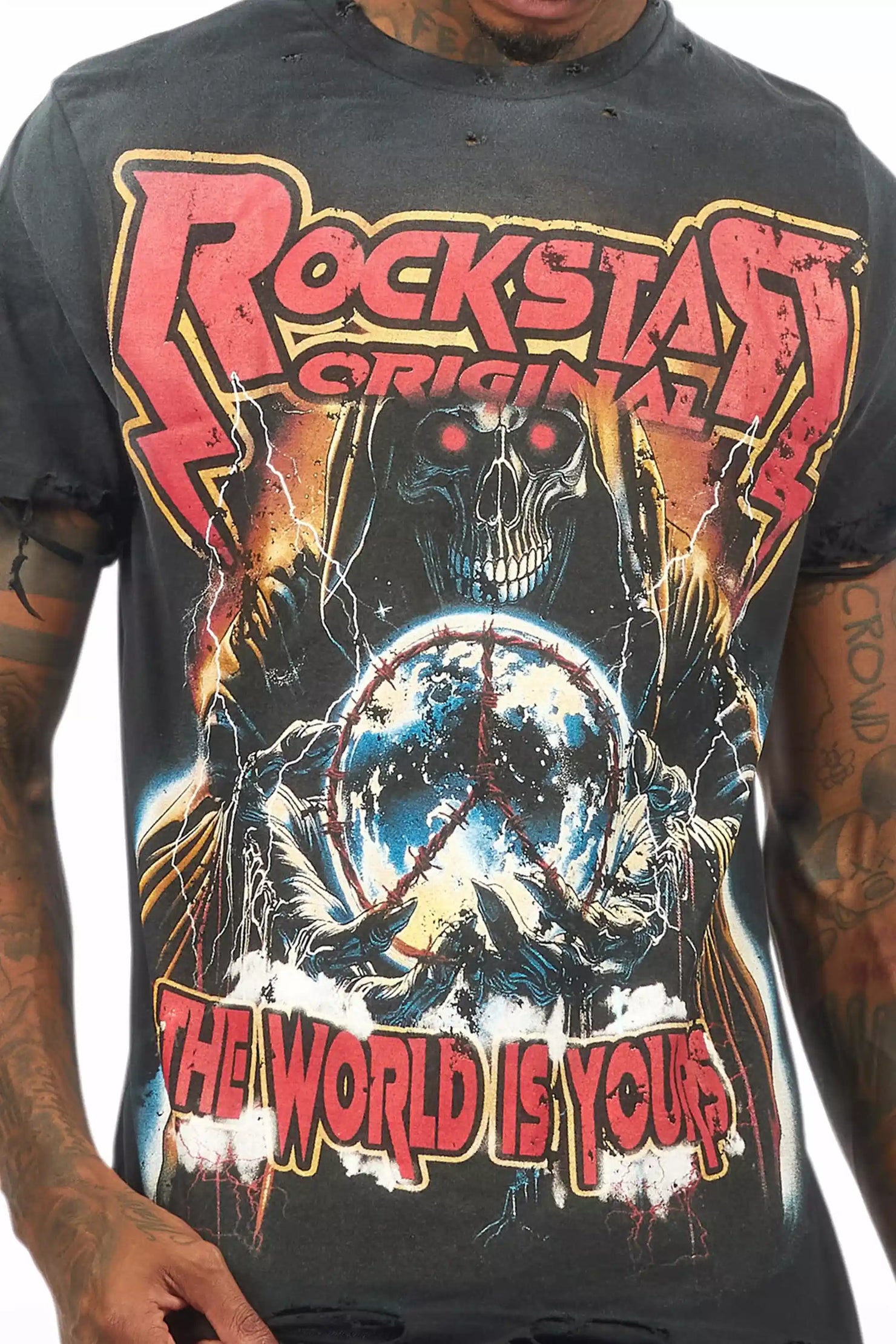 Lucian Black Graphic T-Shirt