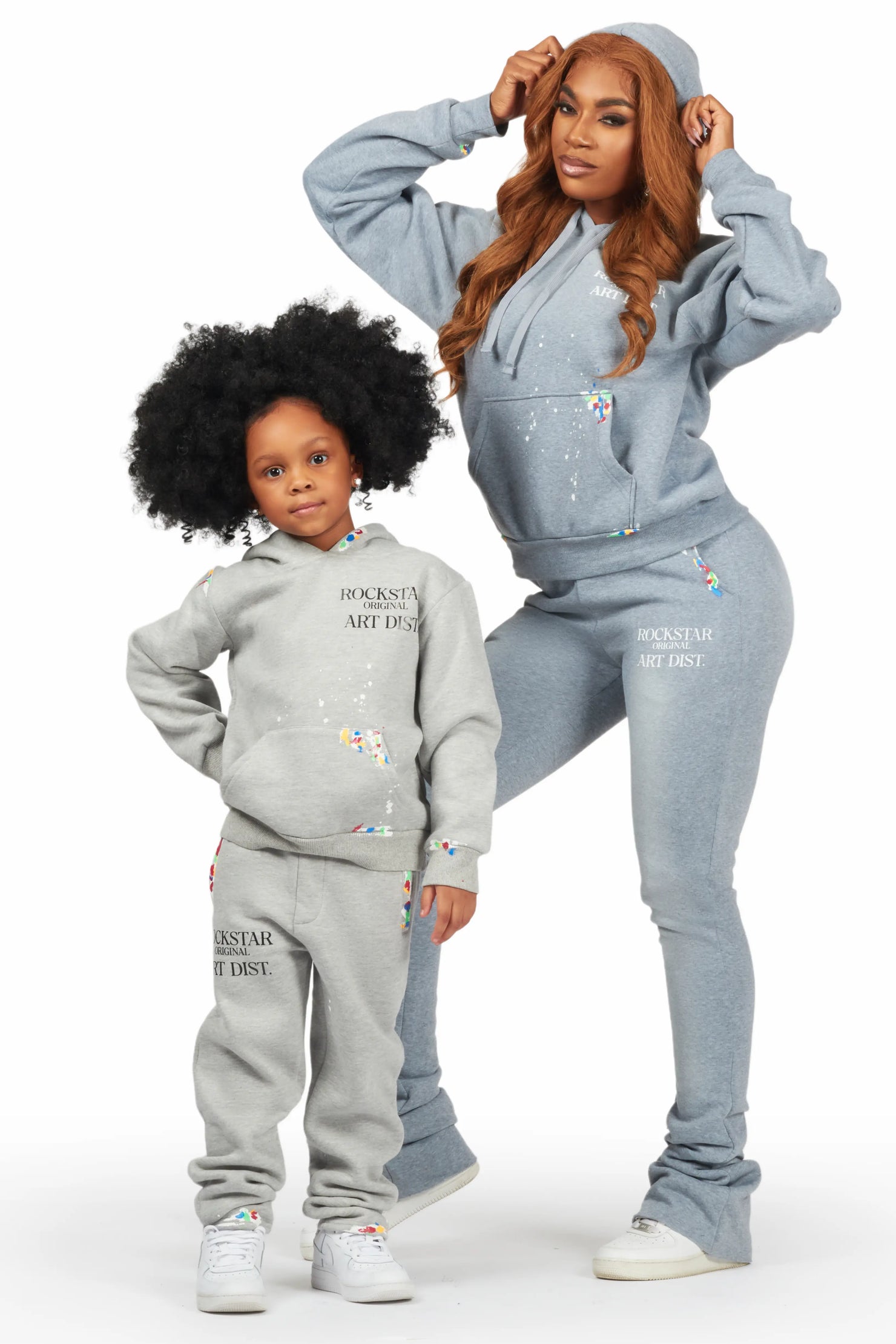 Girls Artie Grey Hoodie Slim Fit Track Set
