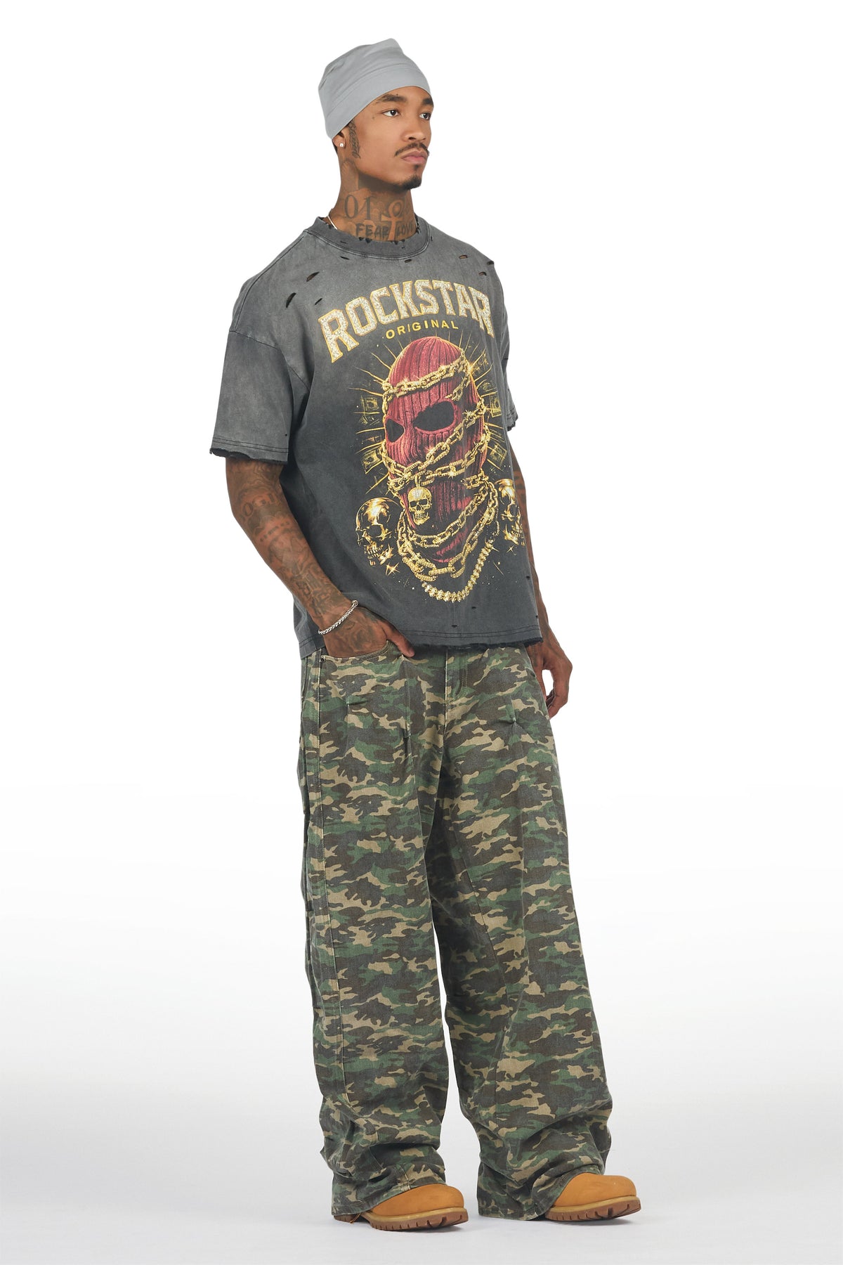 Attlee Camo  Baggy Fit Jean