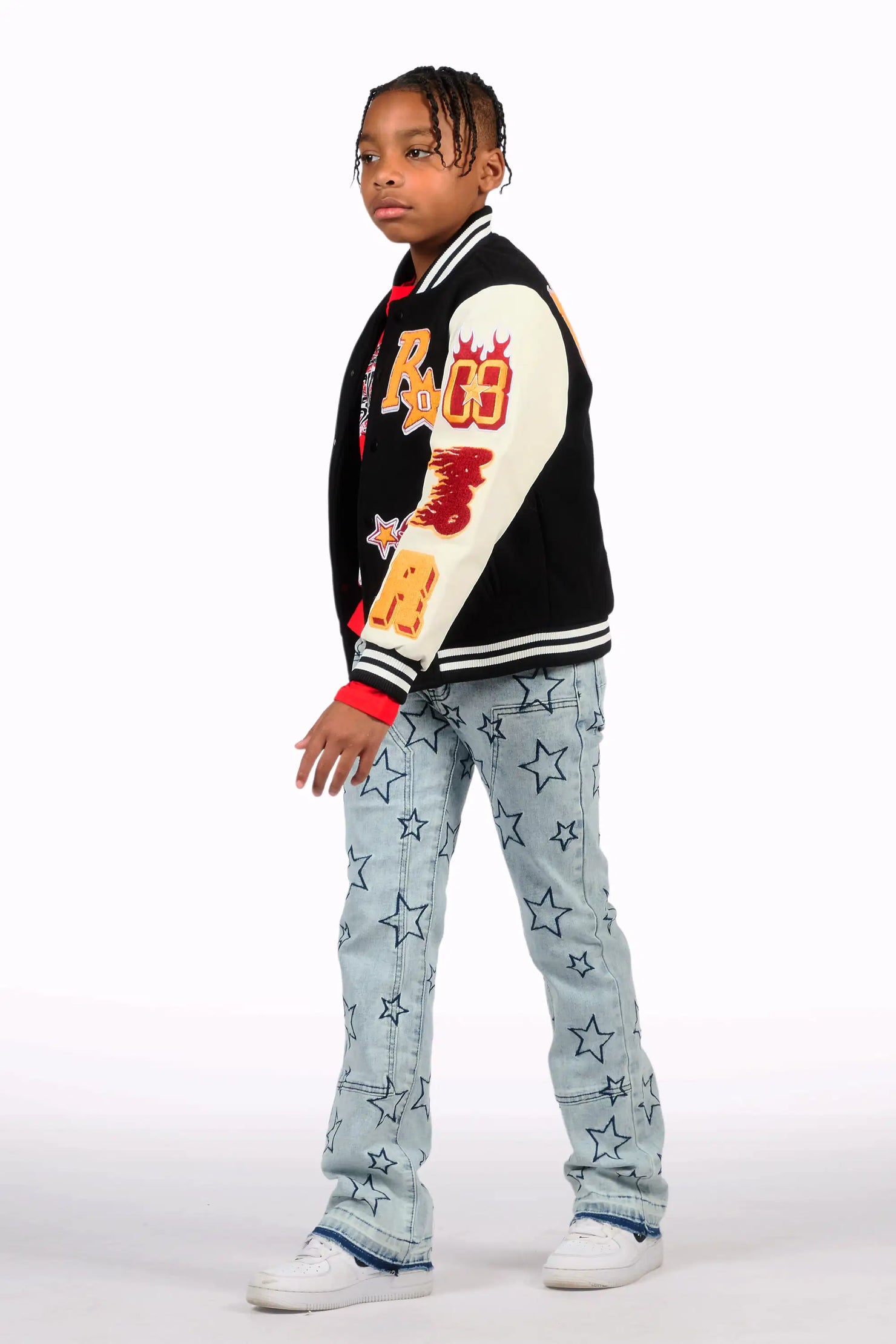 Boys Starship Light BLue Stacked Flare Jean
