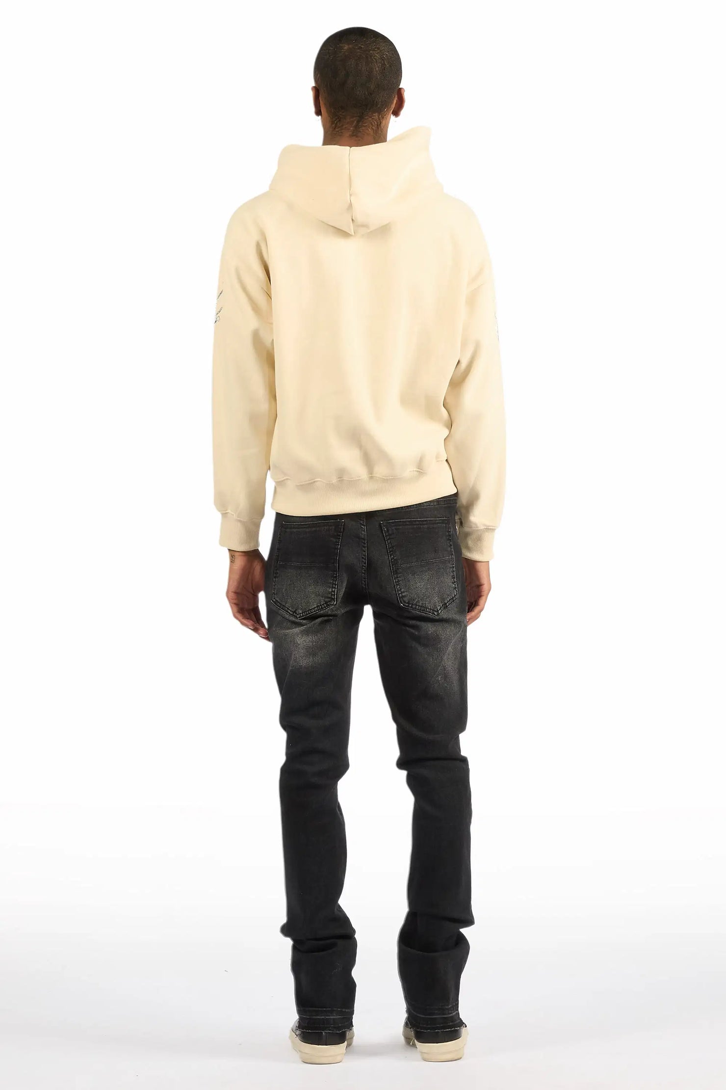 Olivier Dag Dark Grey Stacked Flare Jean