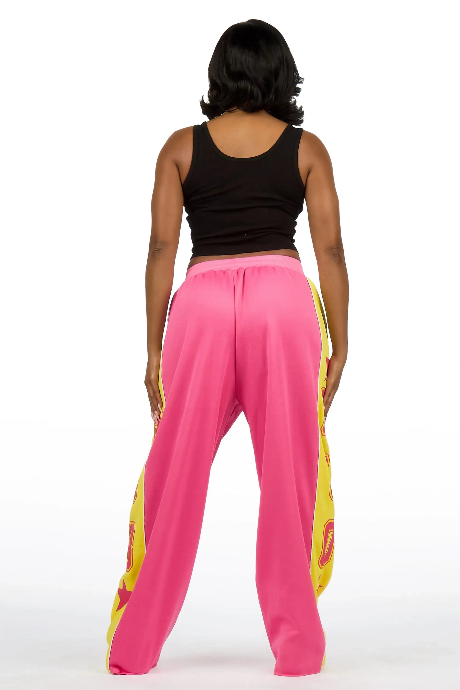 Airelle Pink/Yellow Baggy Track Pant
