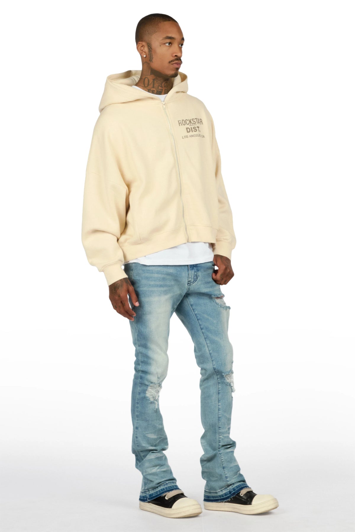 Plumm Medium Blue Stacked Jean