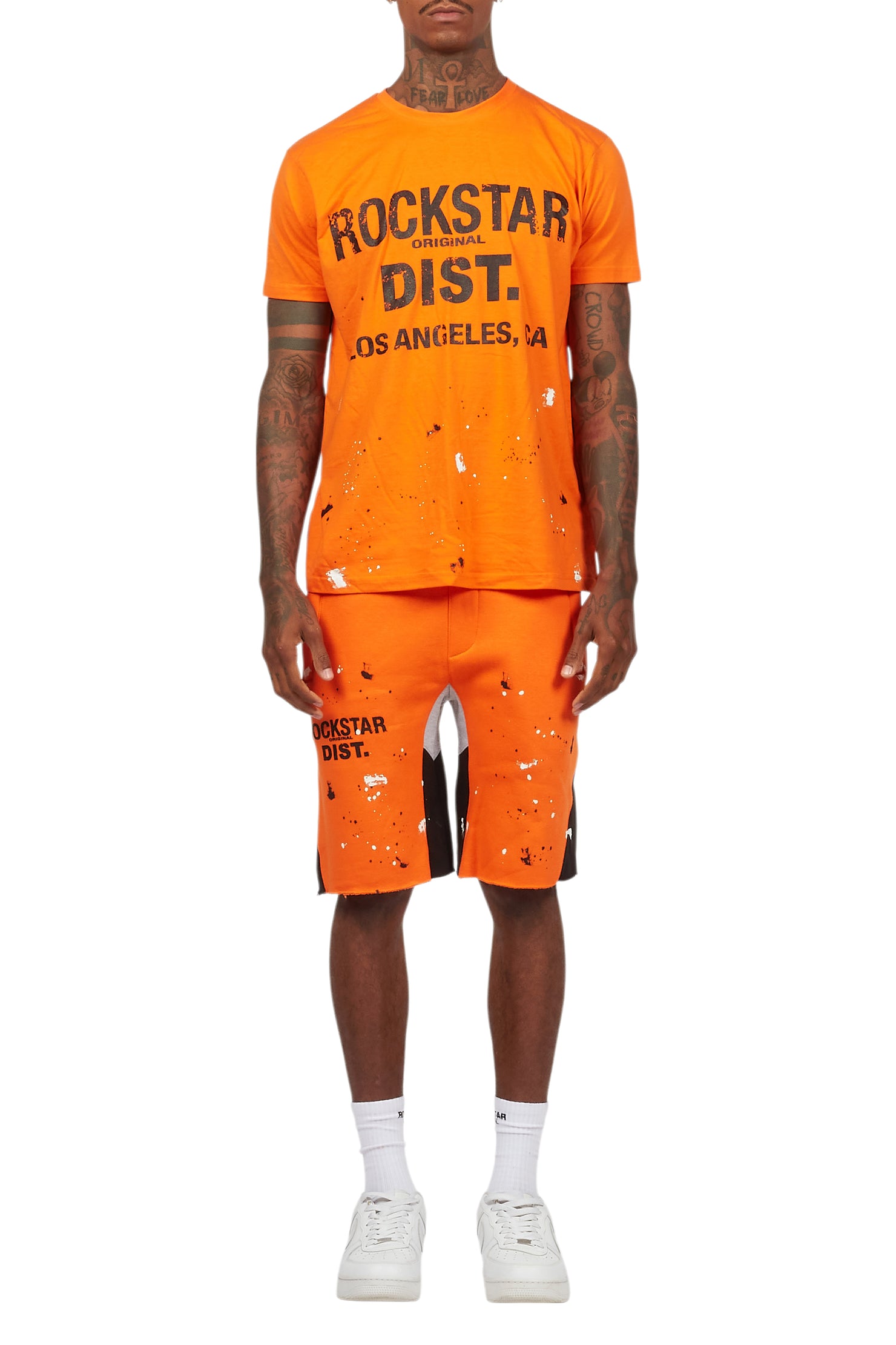 Scottie Orange Painter T-Shirt/Short Set