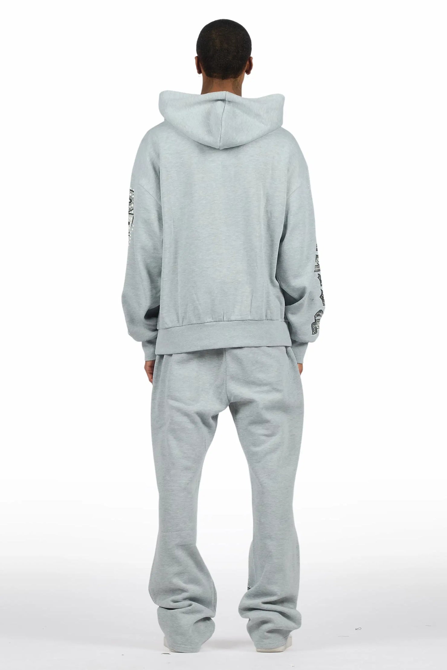 Krome Heather Grey Hoodie/Baggy Pant Track Set