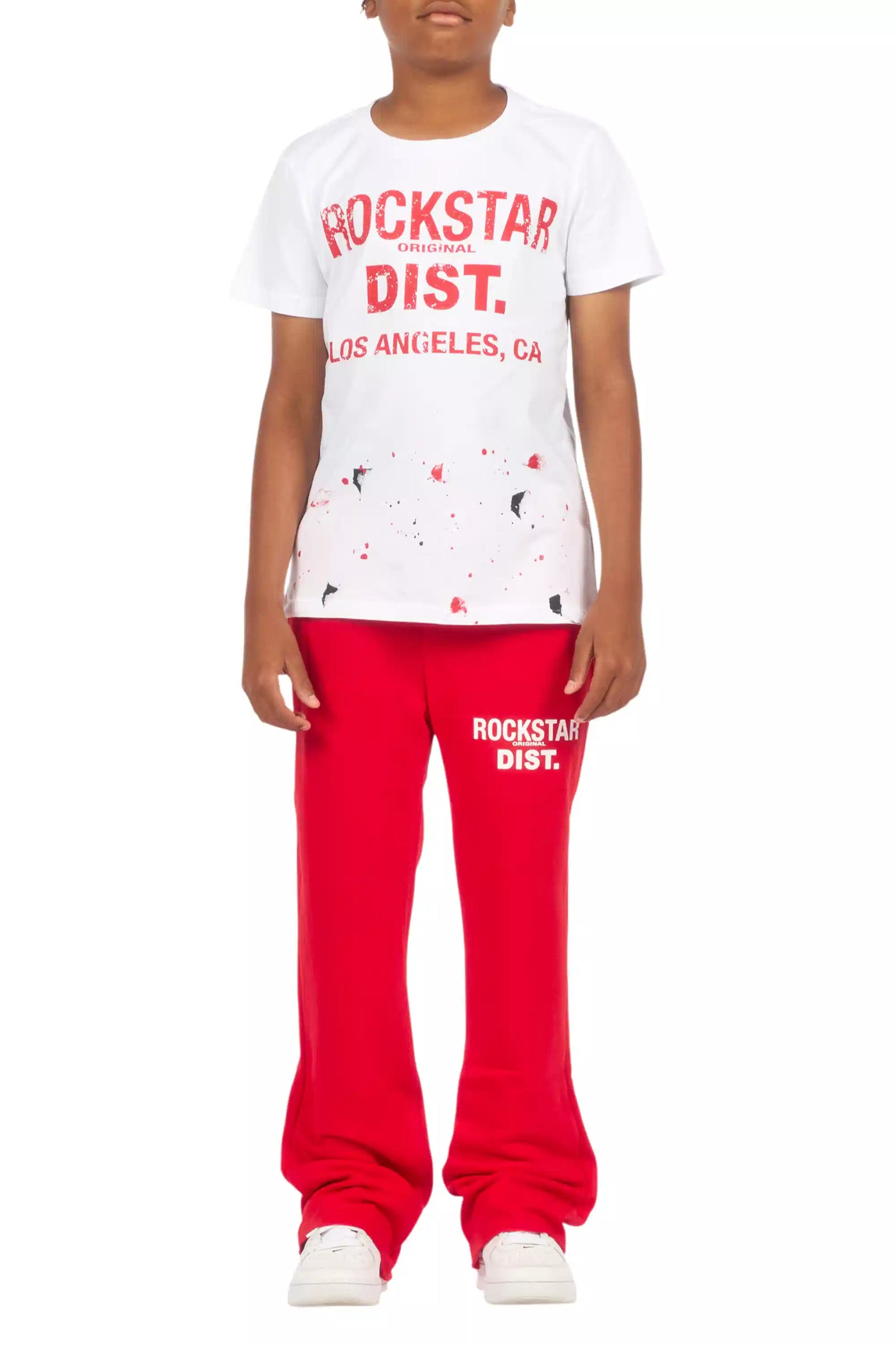 Boys Alpine Red Stacked Trackpant