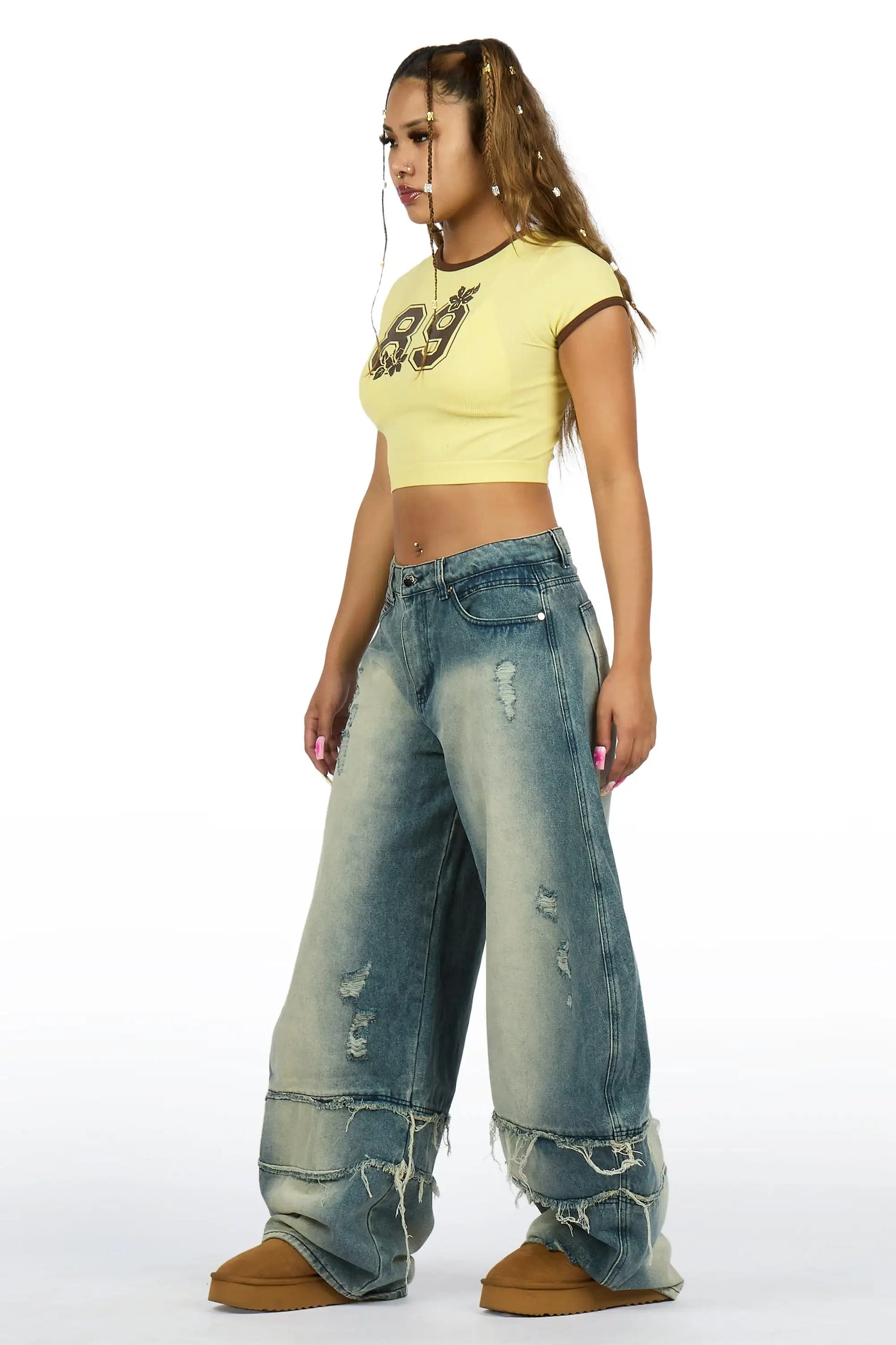 Nuvia Blue Barrel  Fit Jean