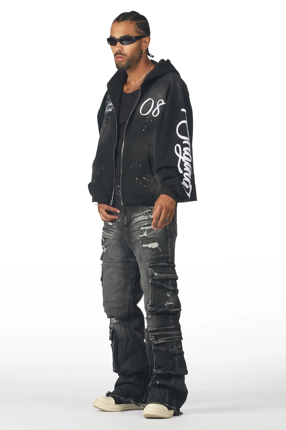 Keylor Black Wash Baggy Fit Jean
