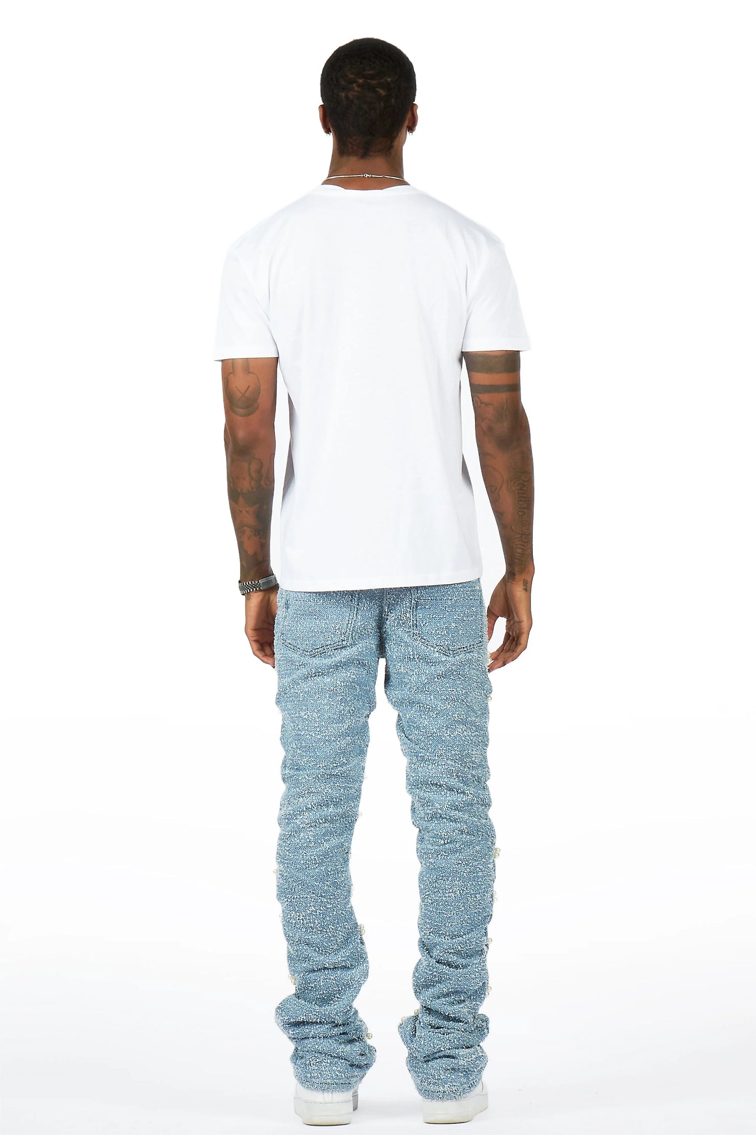 Shae Blue Pearl Stacked Fit Jean